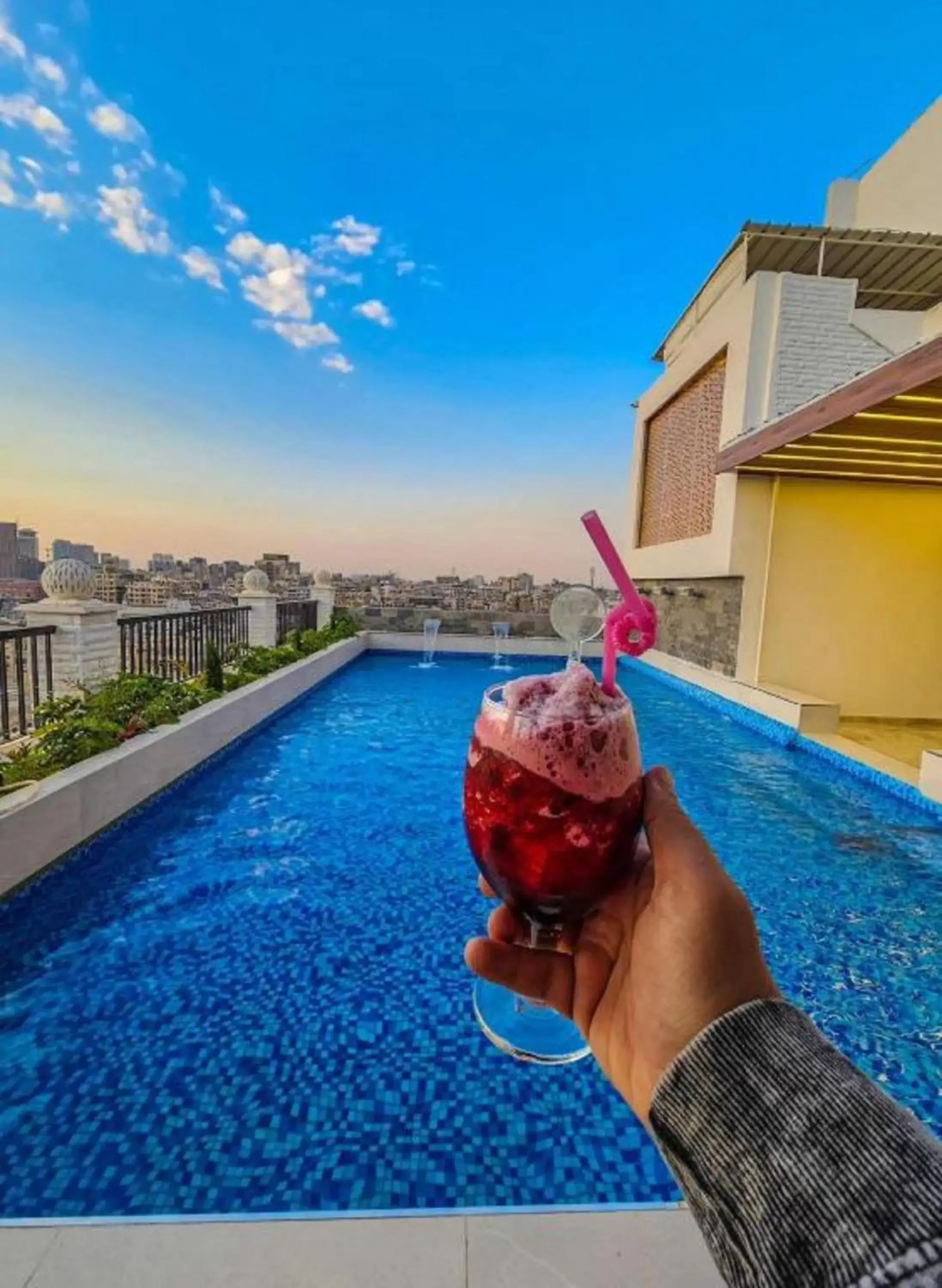 Swimming pool in Mar Charbel Hotel Cairo Swimming pool in Mar Charbel Hotel Cairo
