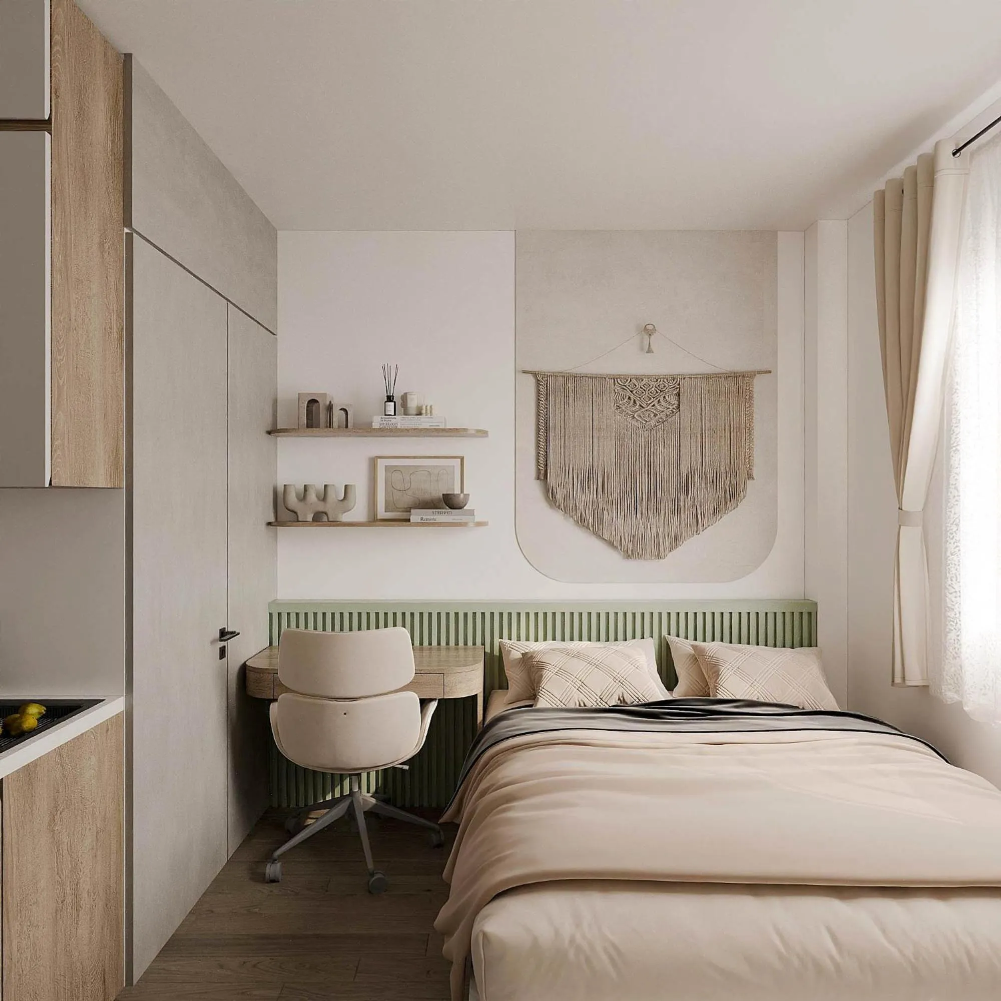 Bed in The Urban Westlake Apartment