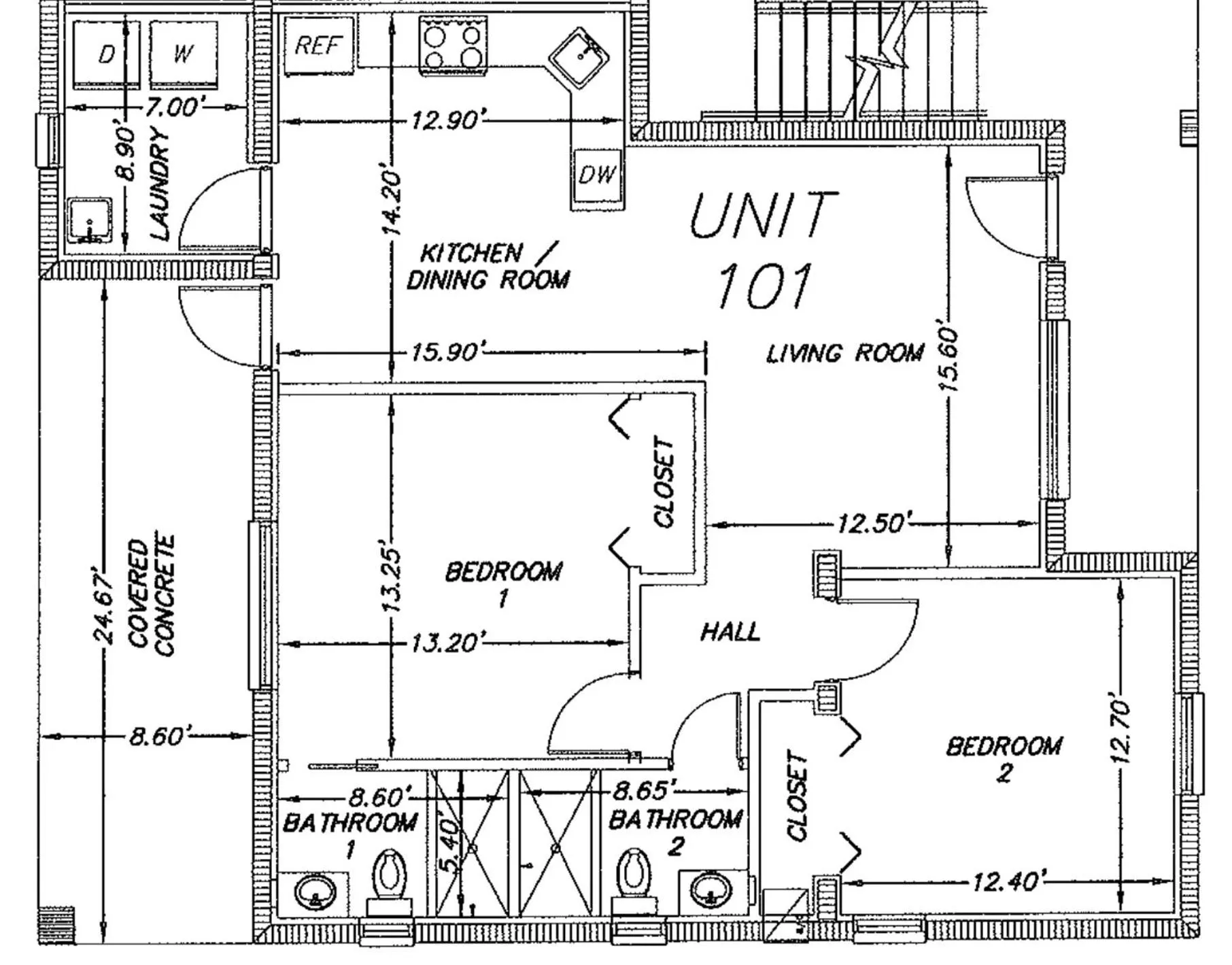 Floor plan in Villa Olivō -2BR Modern Luxury-River & Ocean Access
