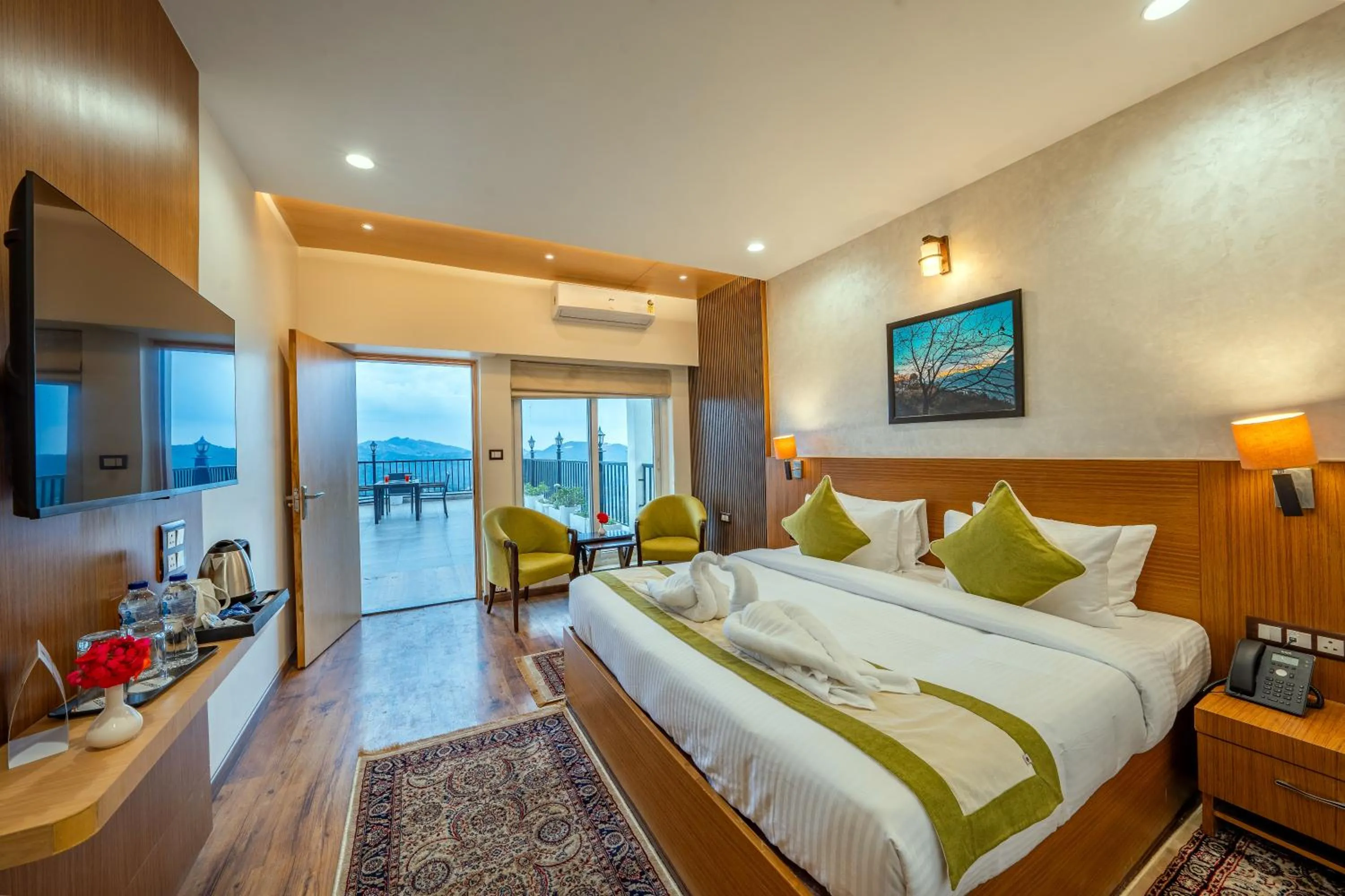 Bed in Arkaya Mukteshwar by SuperGlitz Resorts Pvt Ltd
