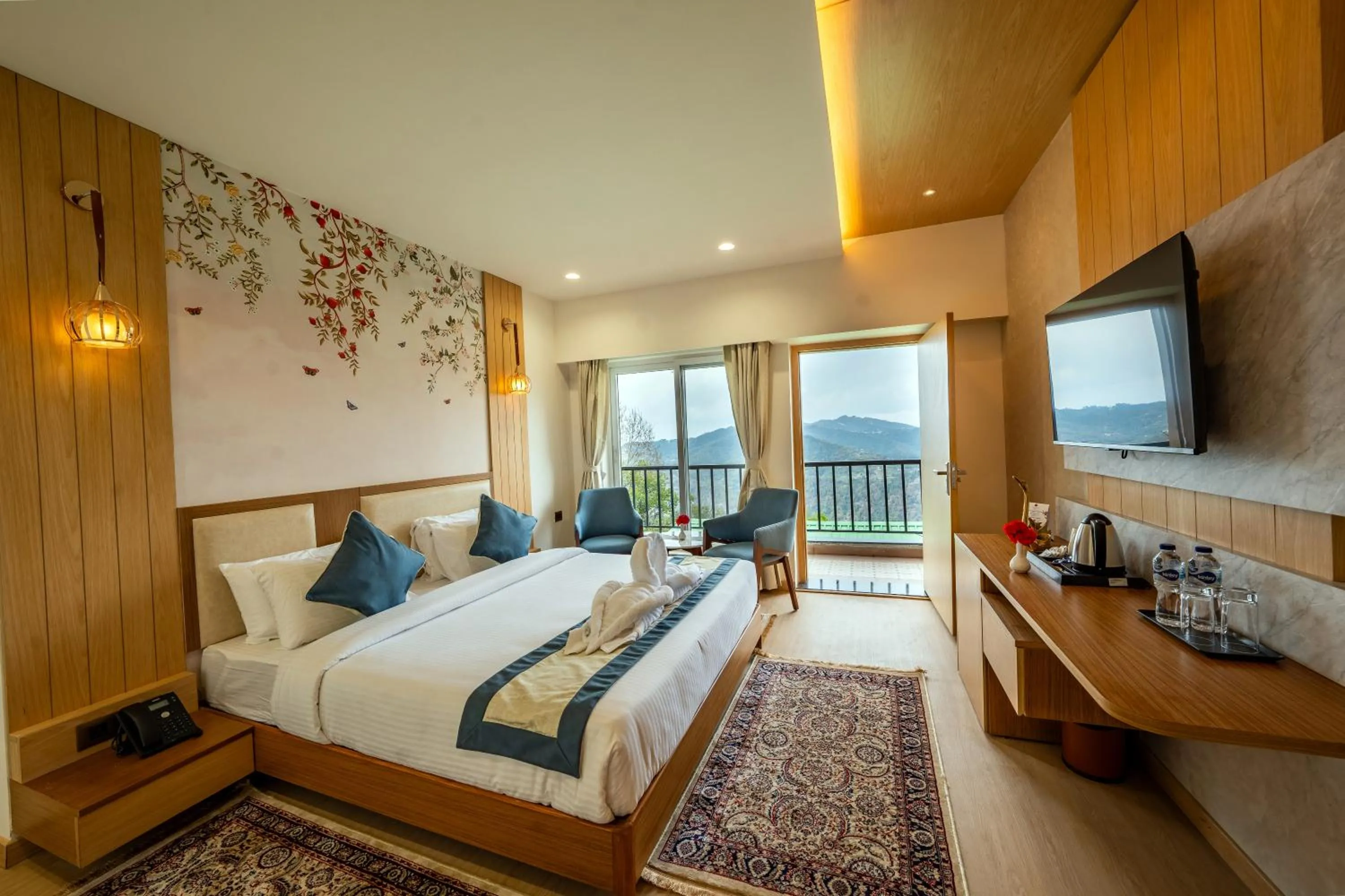 Bed in Arkaya Mukteshwar by SuperGlitz Resorts Pvt Ltd