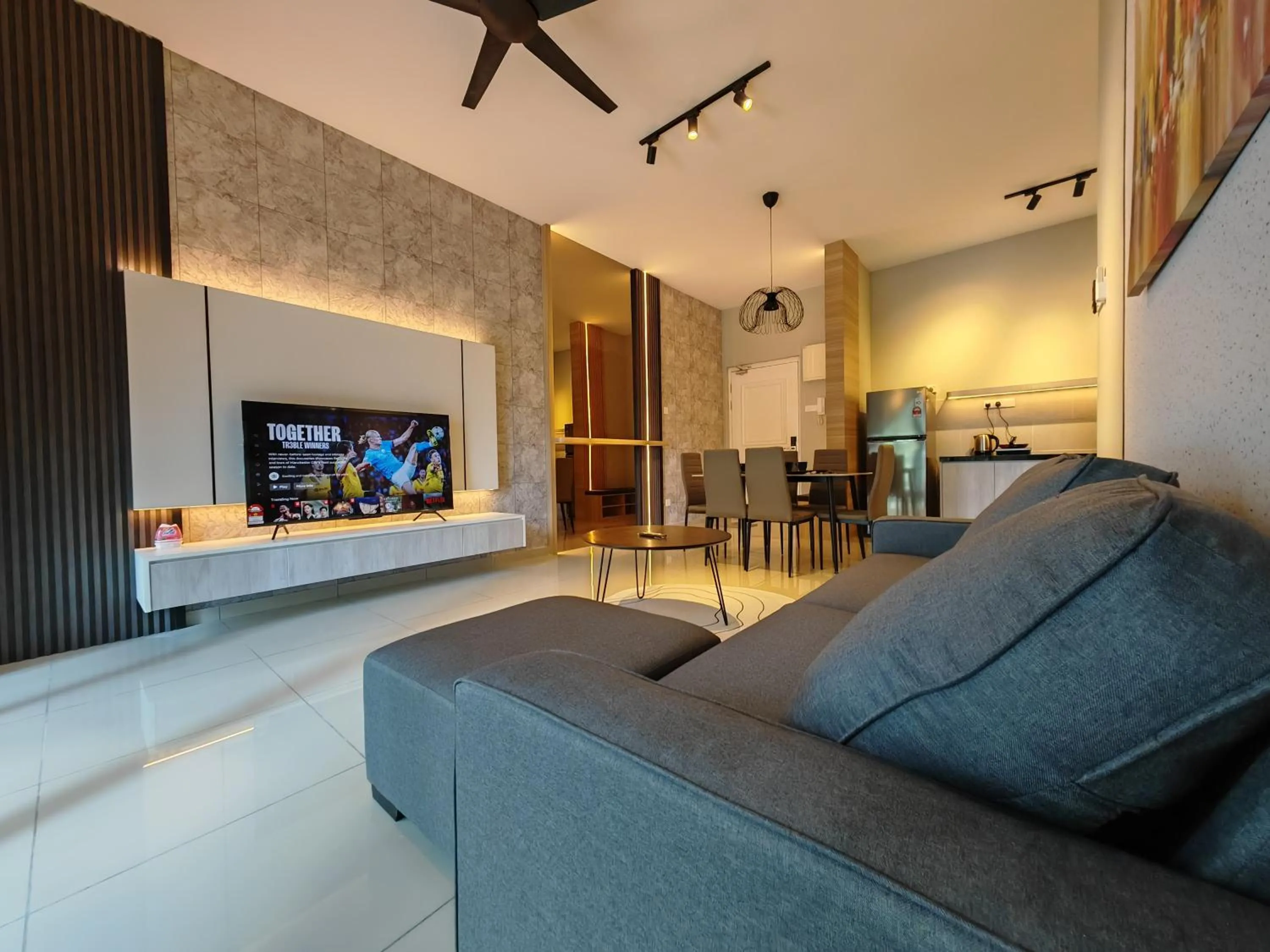 Living room in Mykey Atlantis B-08-09 Melaka City