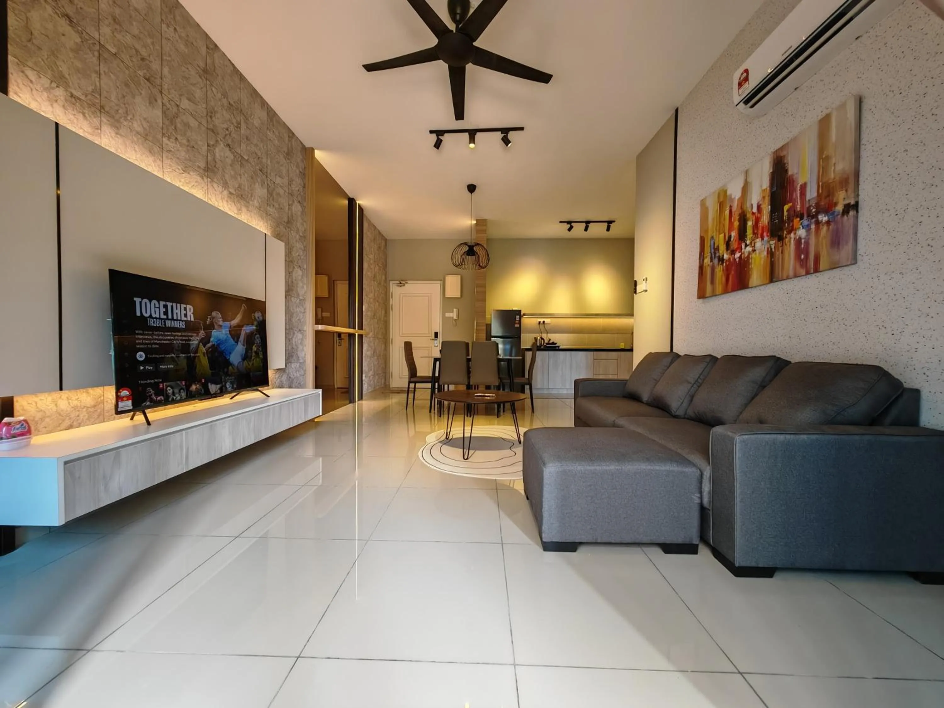 Living room in Mykey Atlantis B-08-09 Melaka City