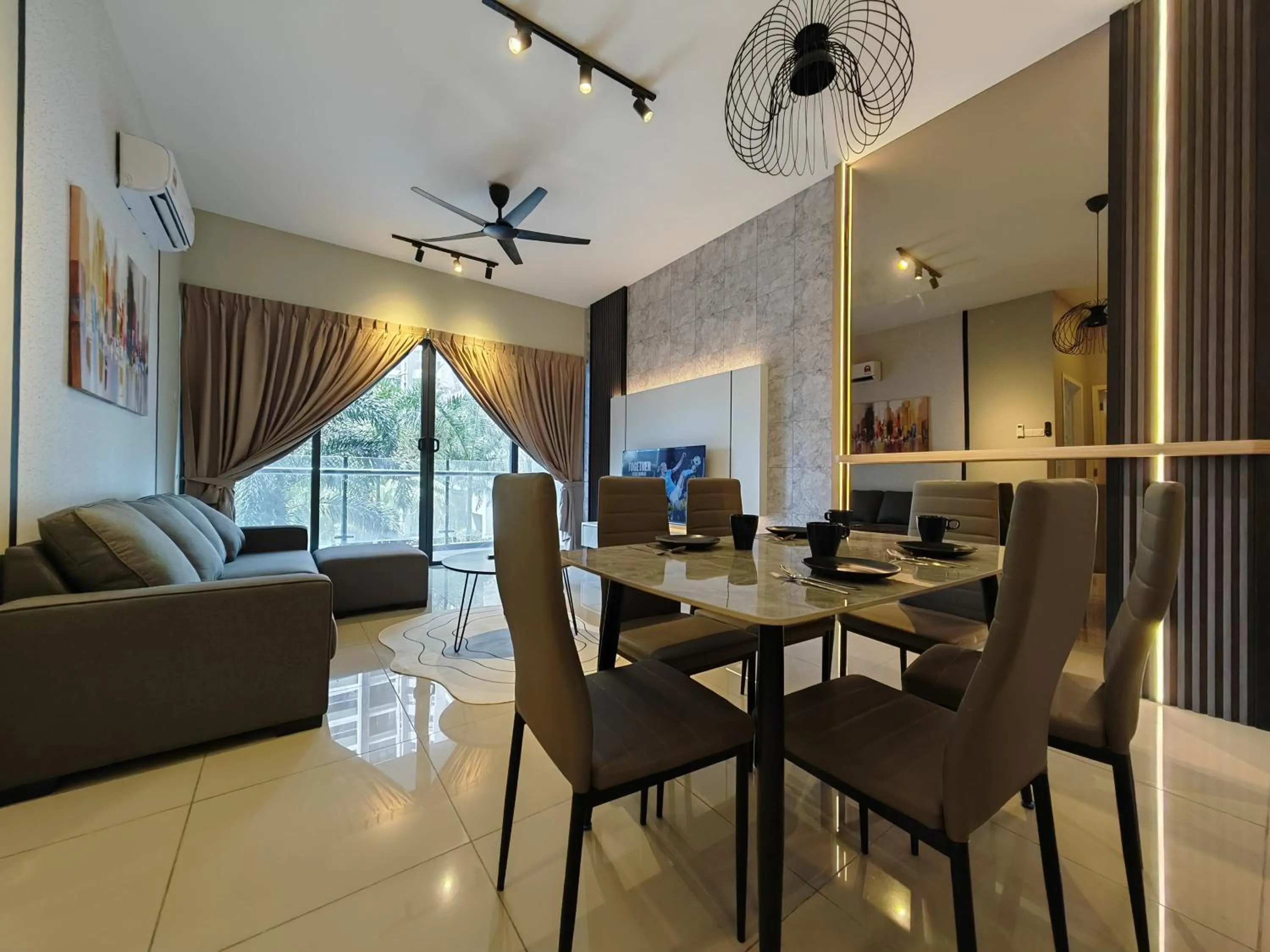Dining area in Mykey Atlantis B-08-09 Melaka City