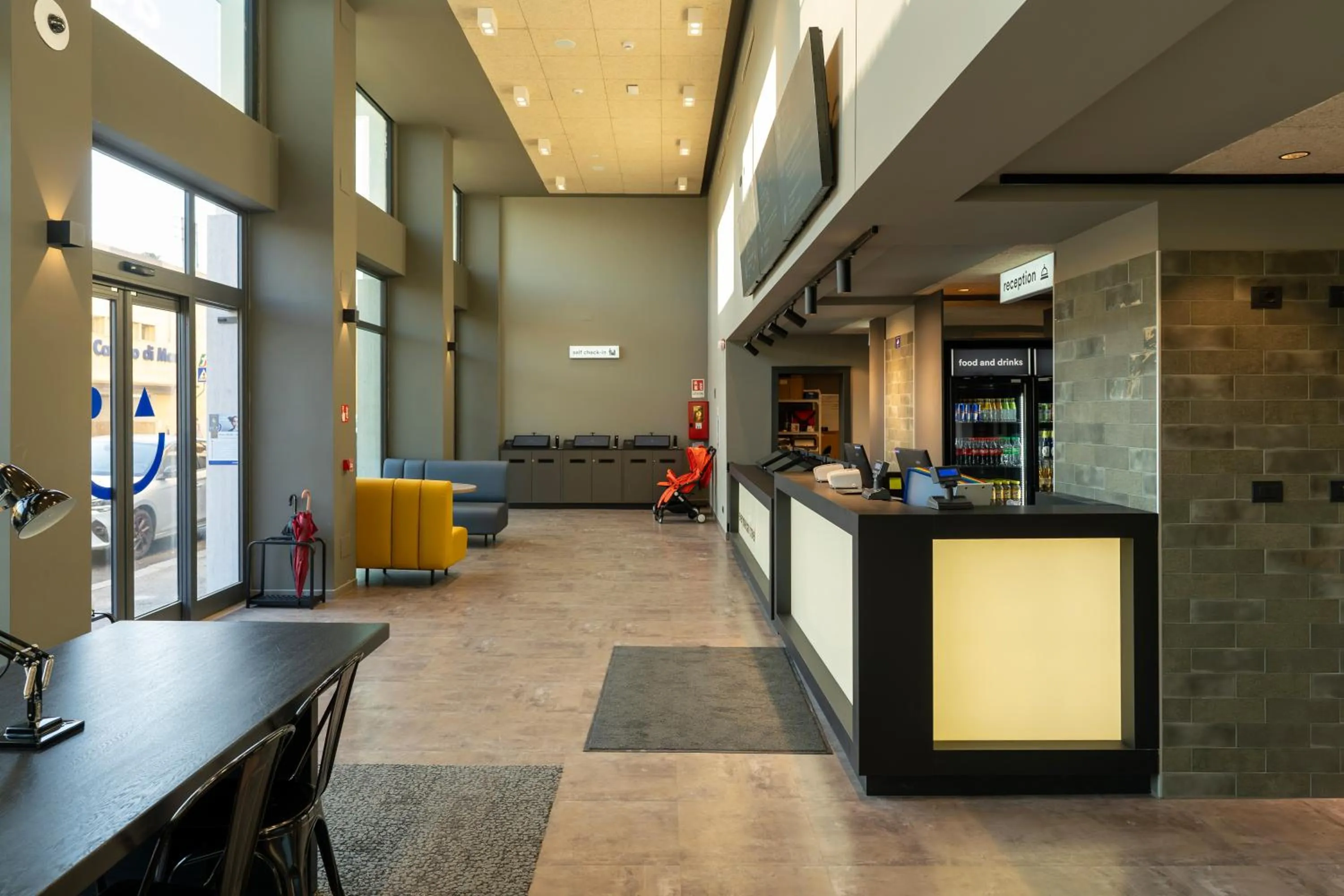 Lobby or reception in a&o Hostel Firenze Campo di Marte