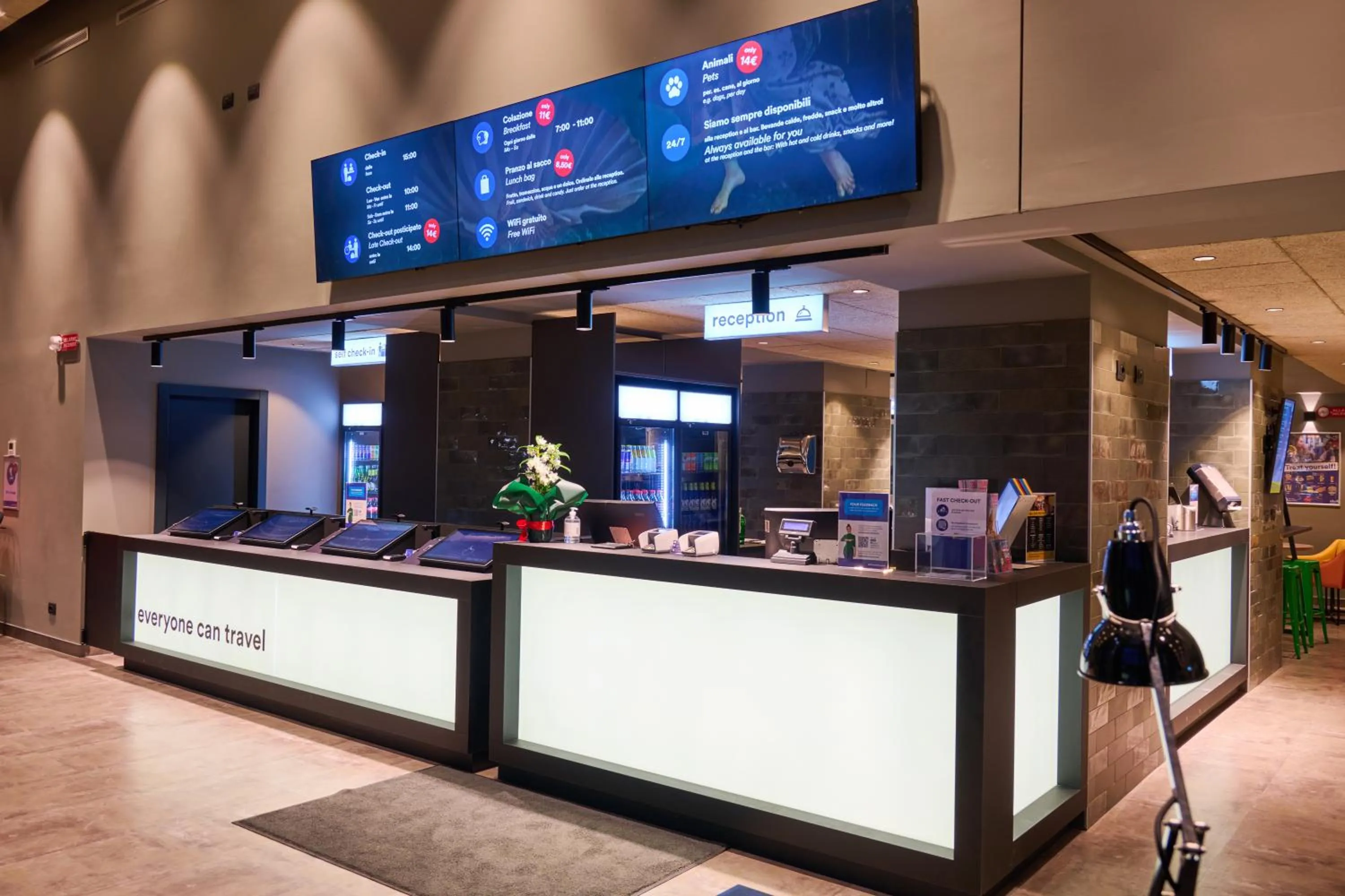 Lobby or reception in a&o Hostel Firenze Campo di Marte