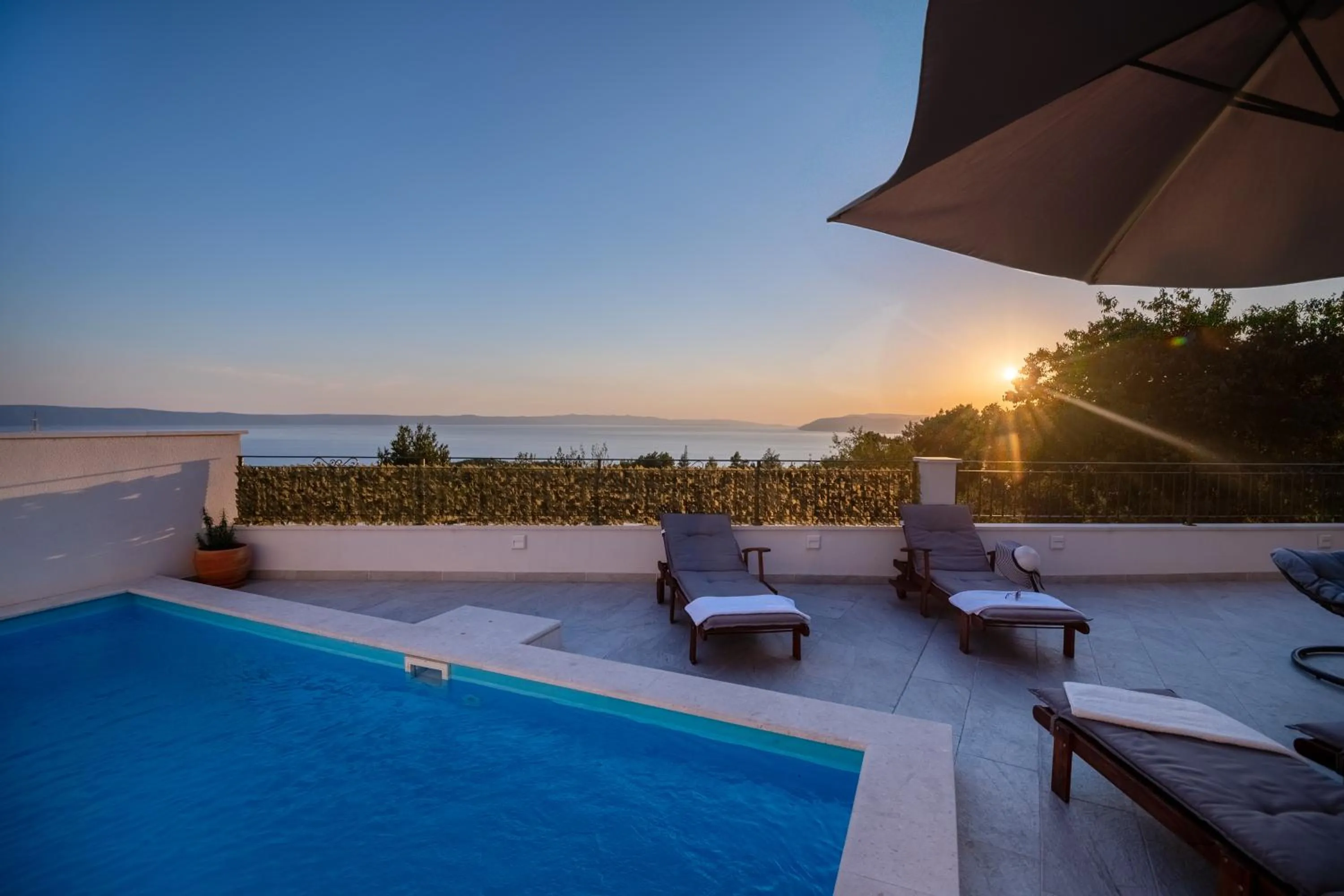 View (from property/room) in Villa Gabriel with pool, sauna, jacuzzi
