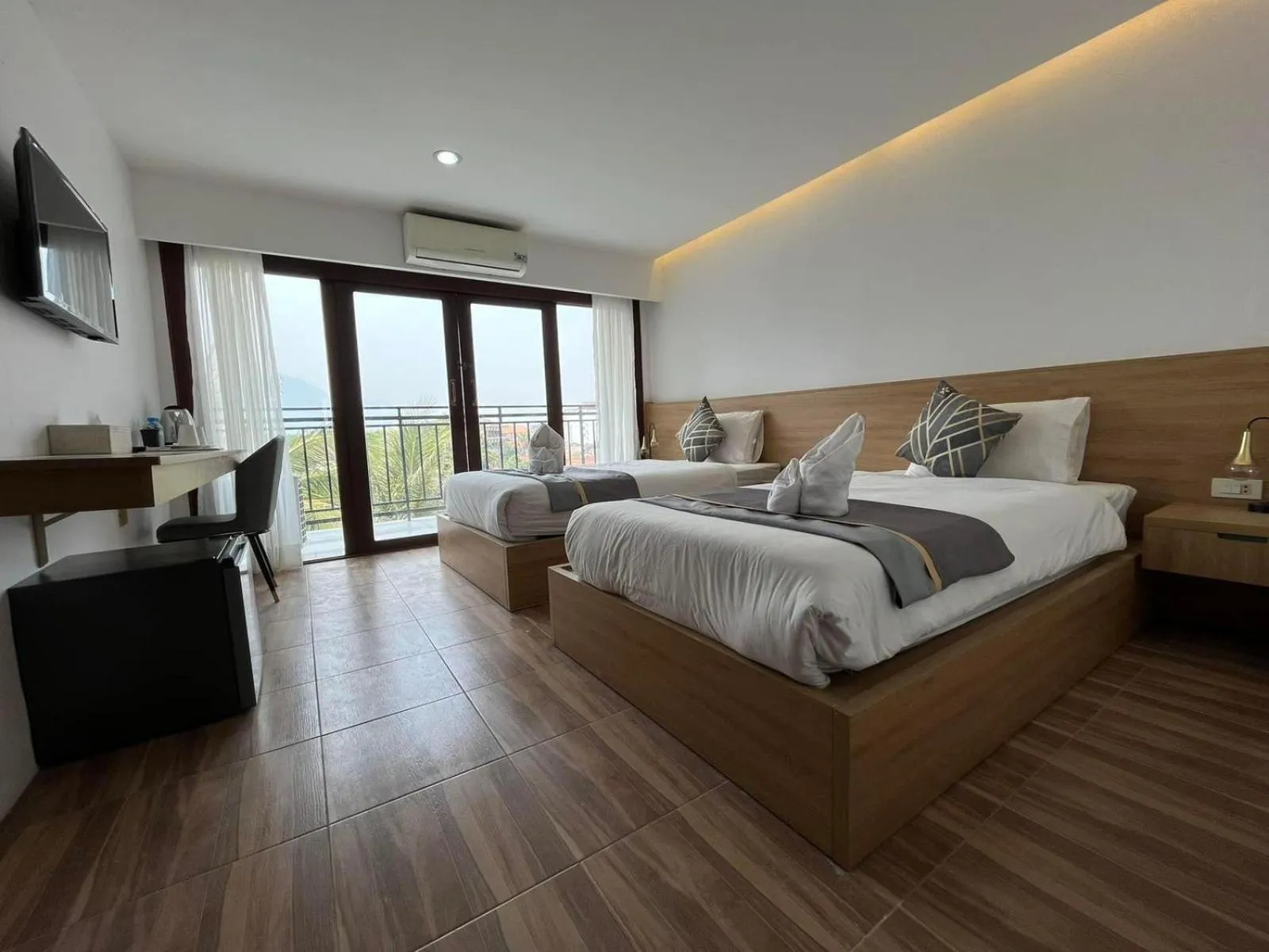 Bed in Remember Vangvieng Hotel