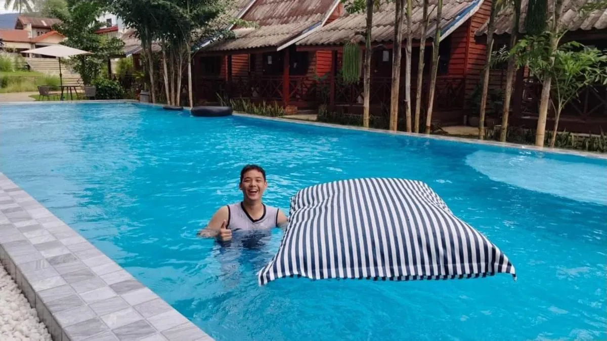 Aqua park in Remember Vangvieng Hotel