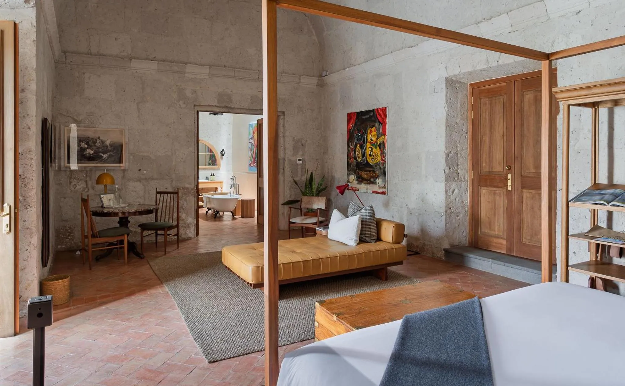 Bathroom, Bed in Palacio Guaqui by Ananay Hotels