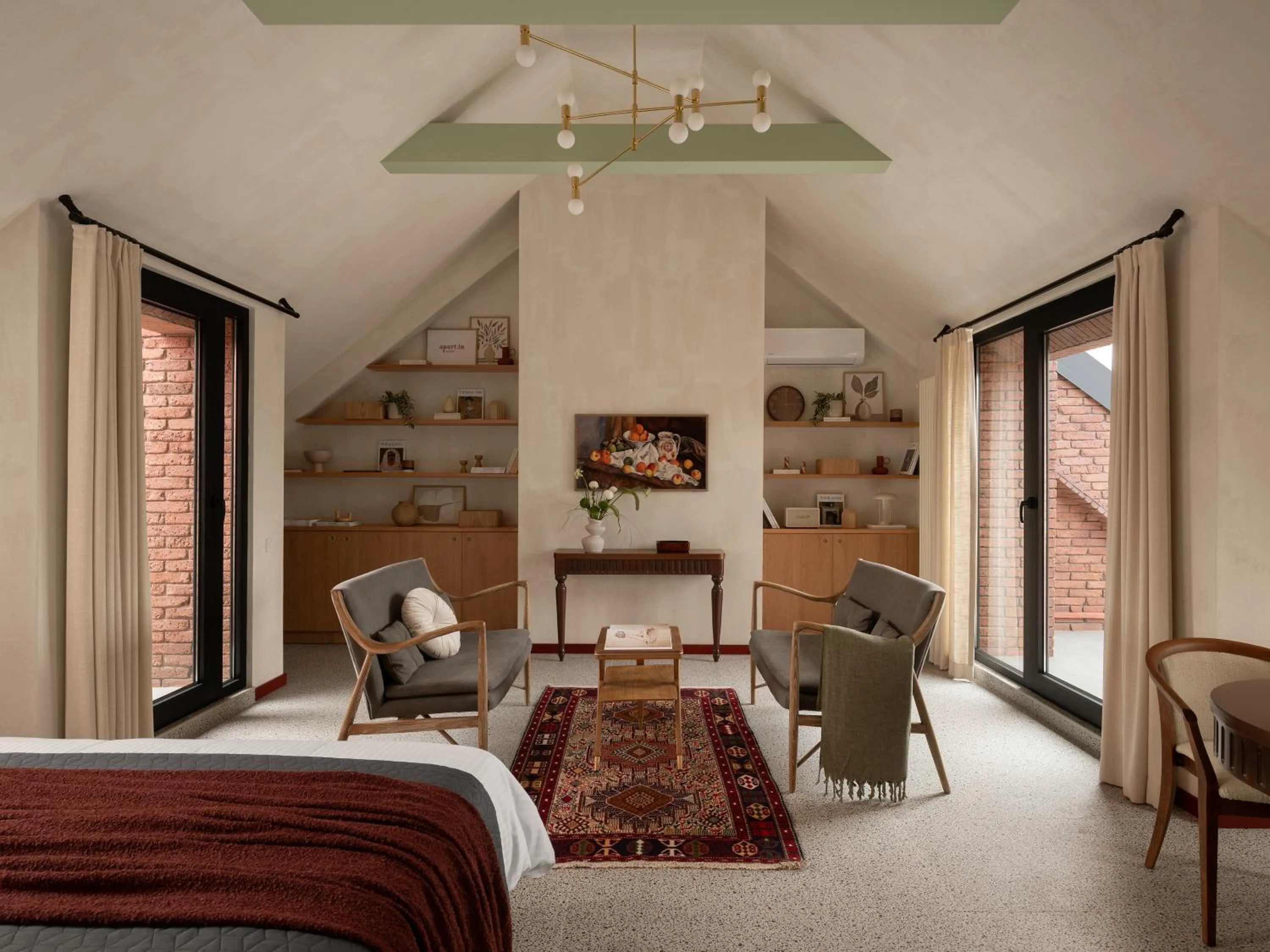 Living room, Bed in Apart-In Georgia