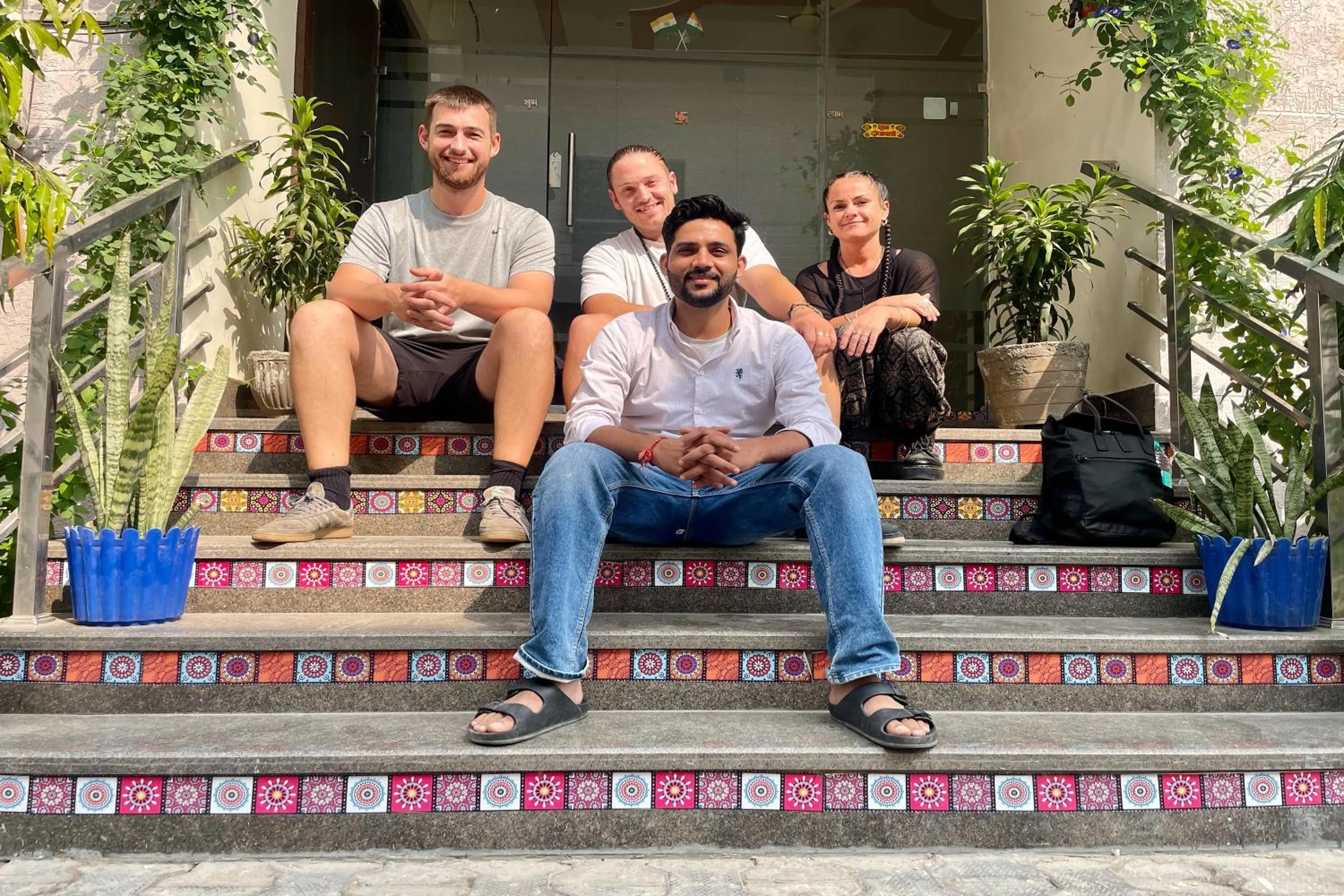 group of guests in Sia Taj Hotel nearest Taj Mahal Agra