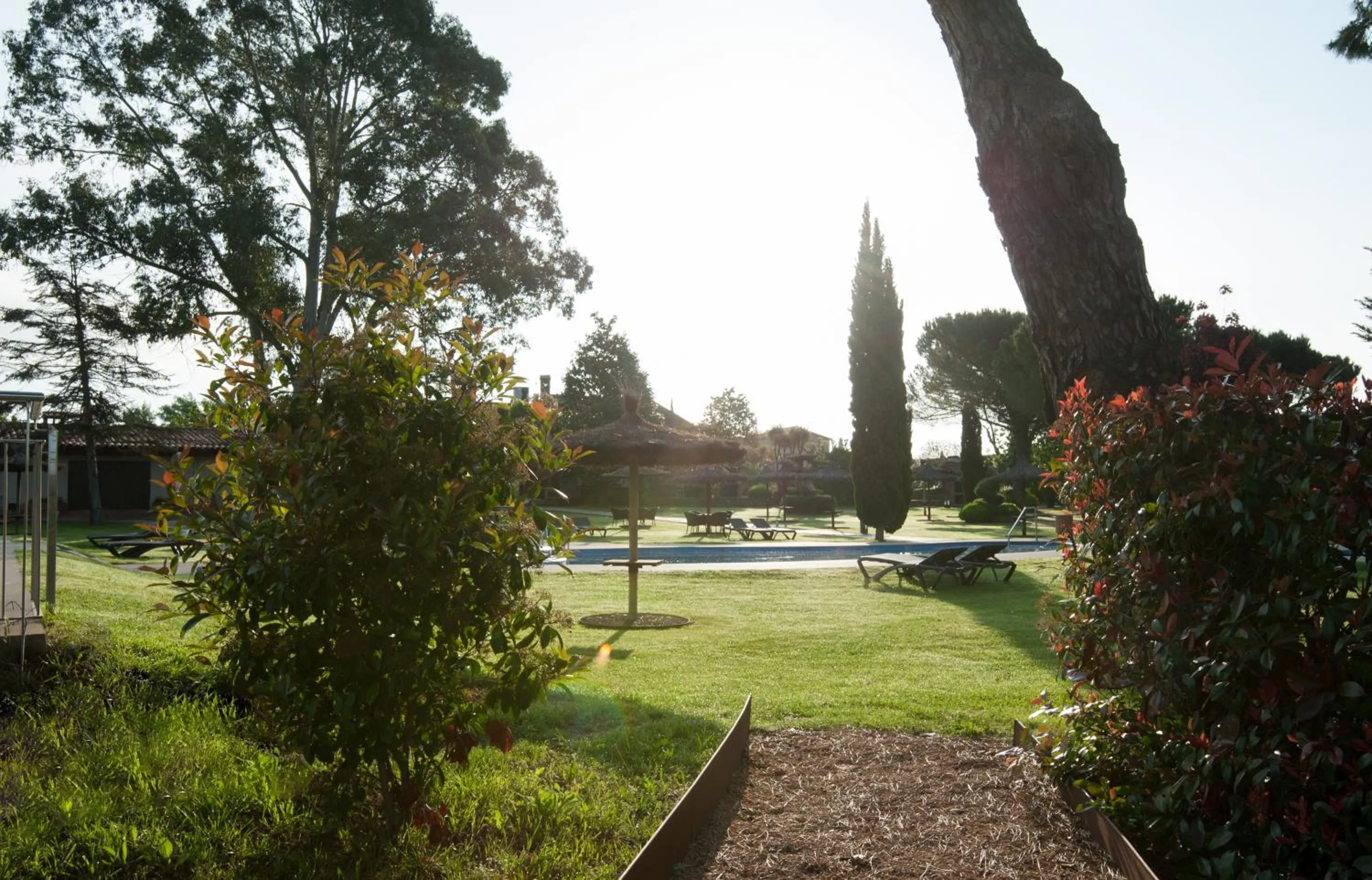 Pool view in Hotel Mas Solà