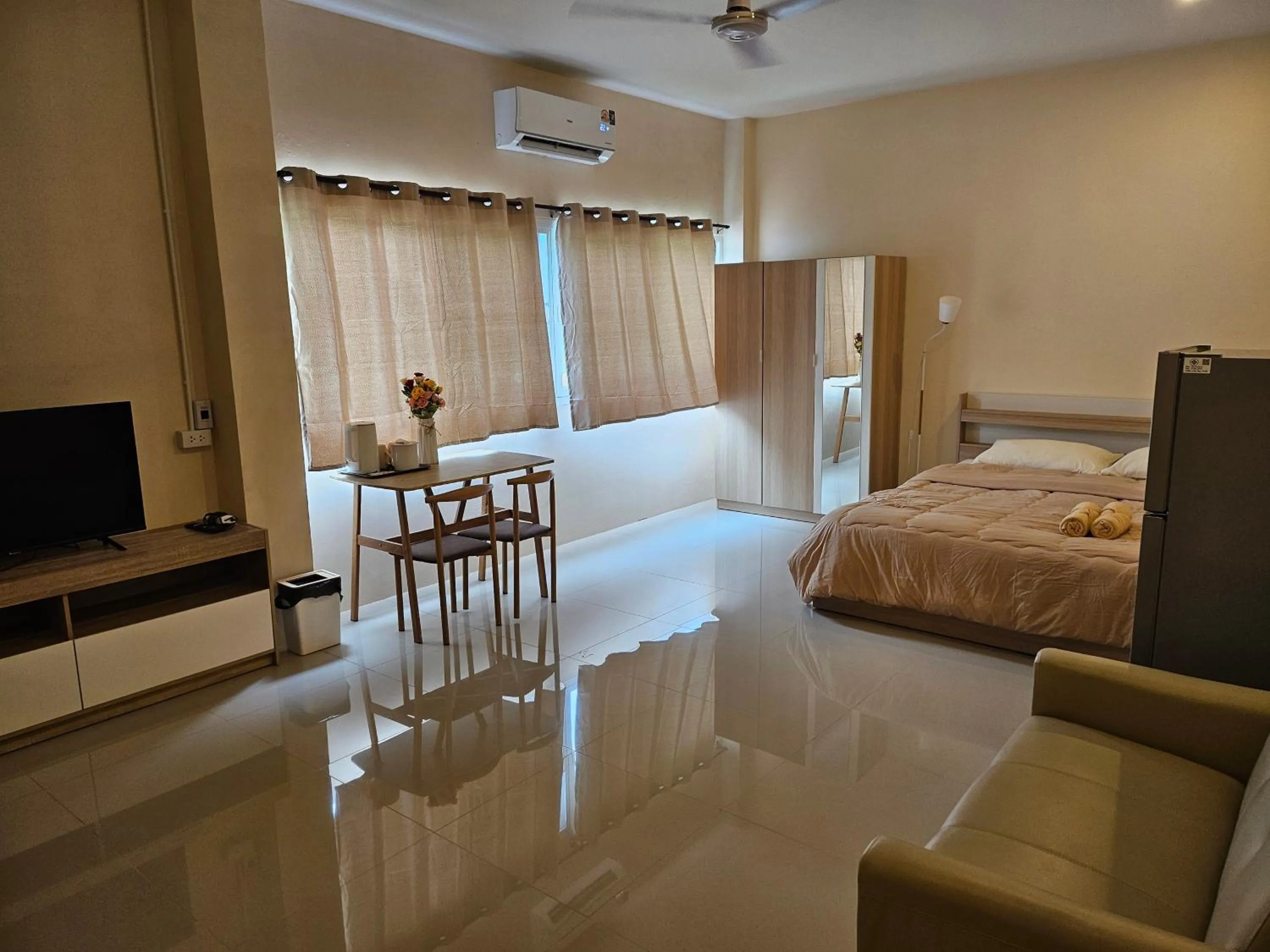 Bed in SKYPEARL Guesthouse & Café