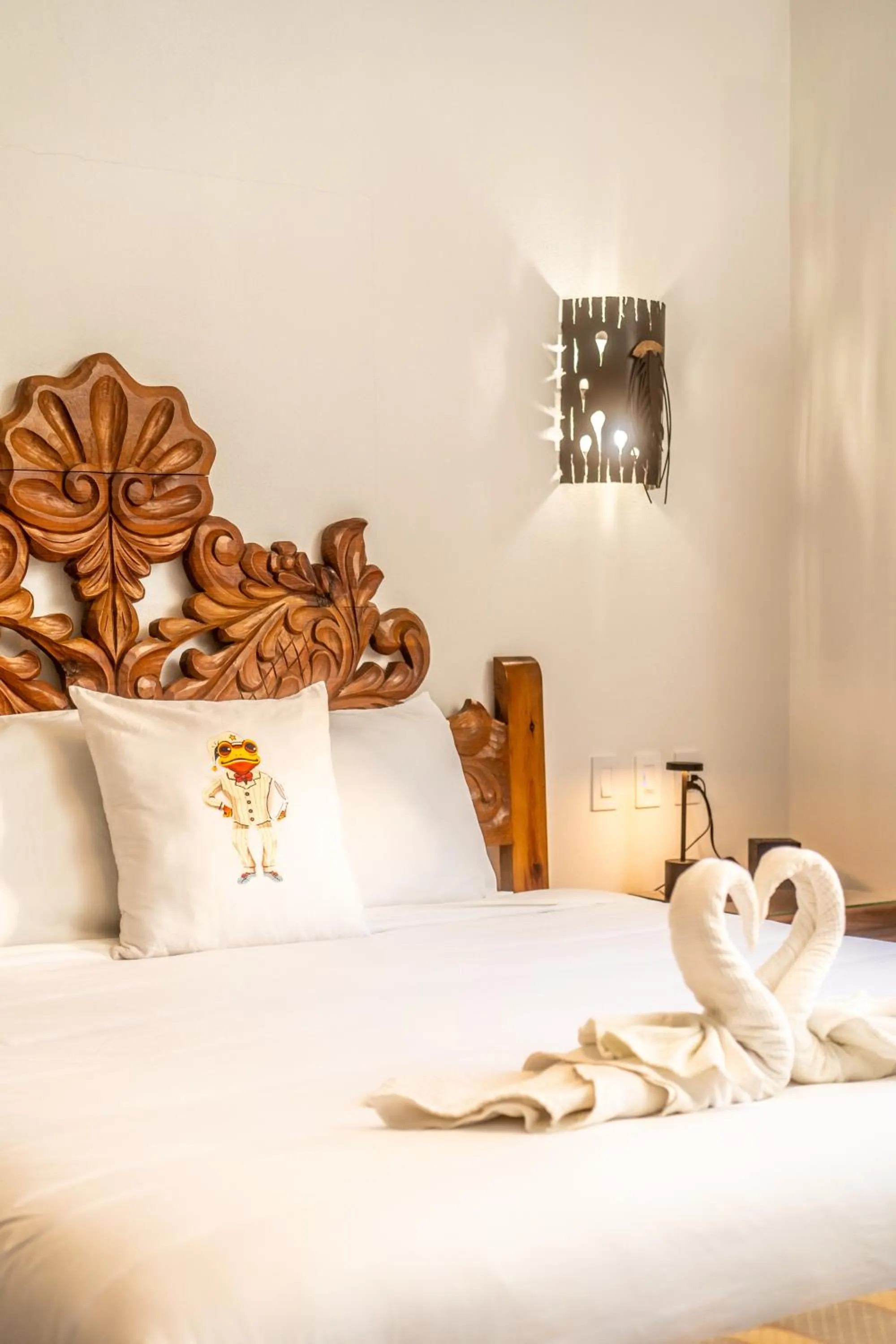 Bed in 5 Frogs Hotel Bucerias