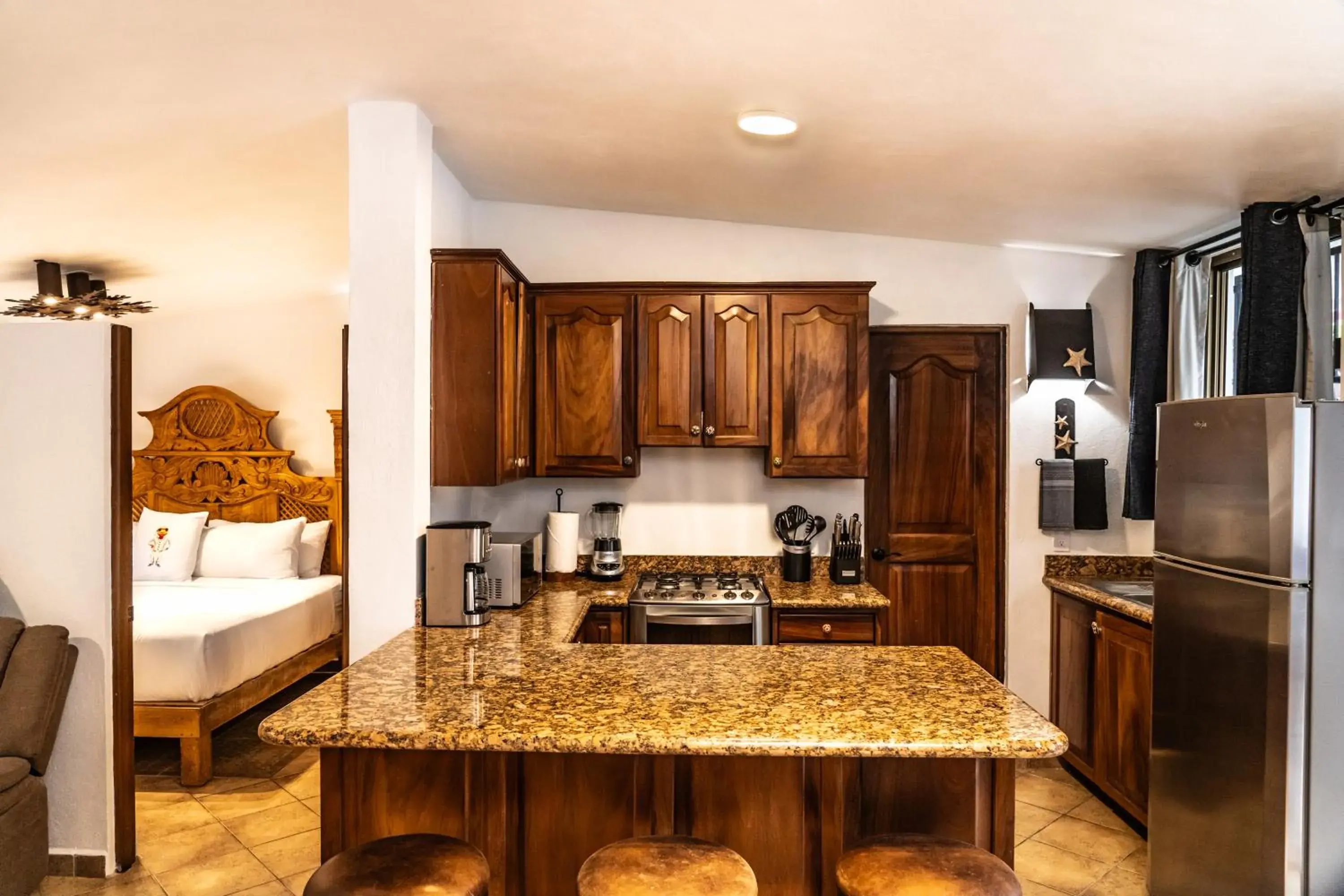 Bed in 5 Frogs Hotel Bucerias Bed in 5 Frogs Hotel Bucerias