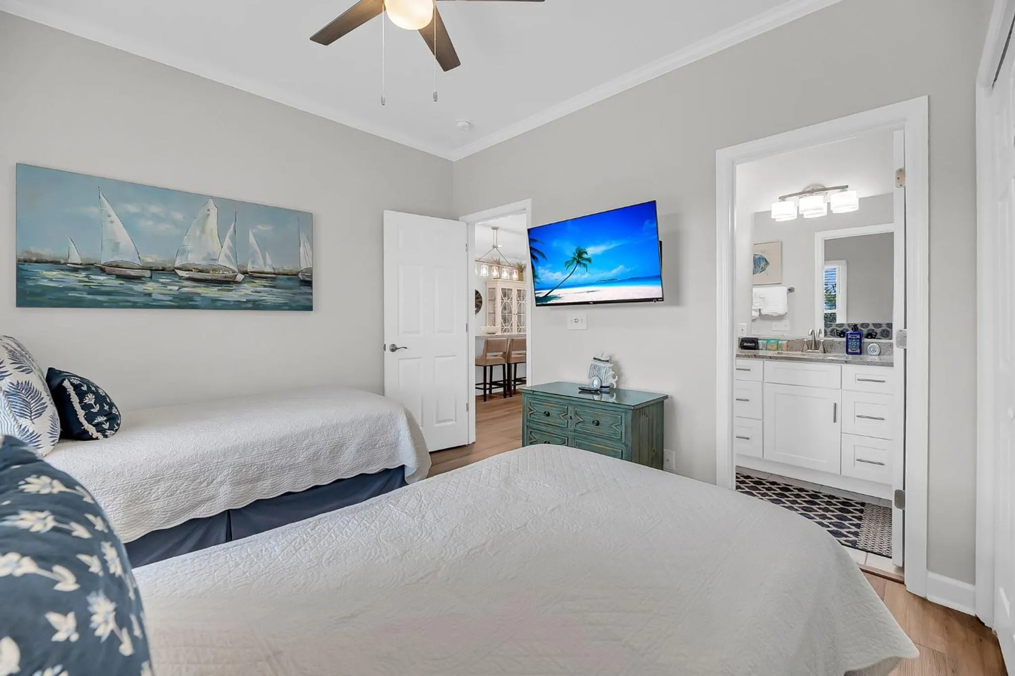 Bed in The Moorings Condo - Wild Dunes Resort - Isle of Palms Marina
