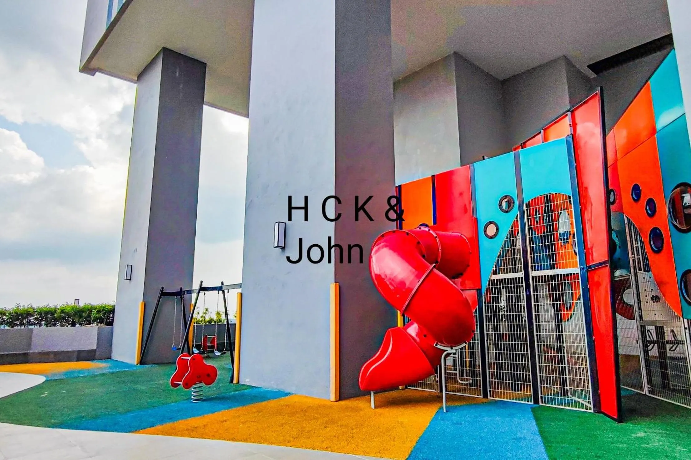 Children play ground in Double Storey Pool at Trio Setia by HCK