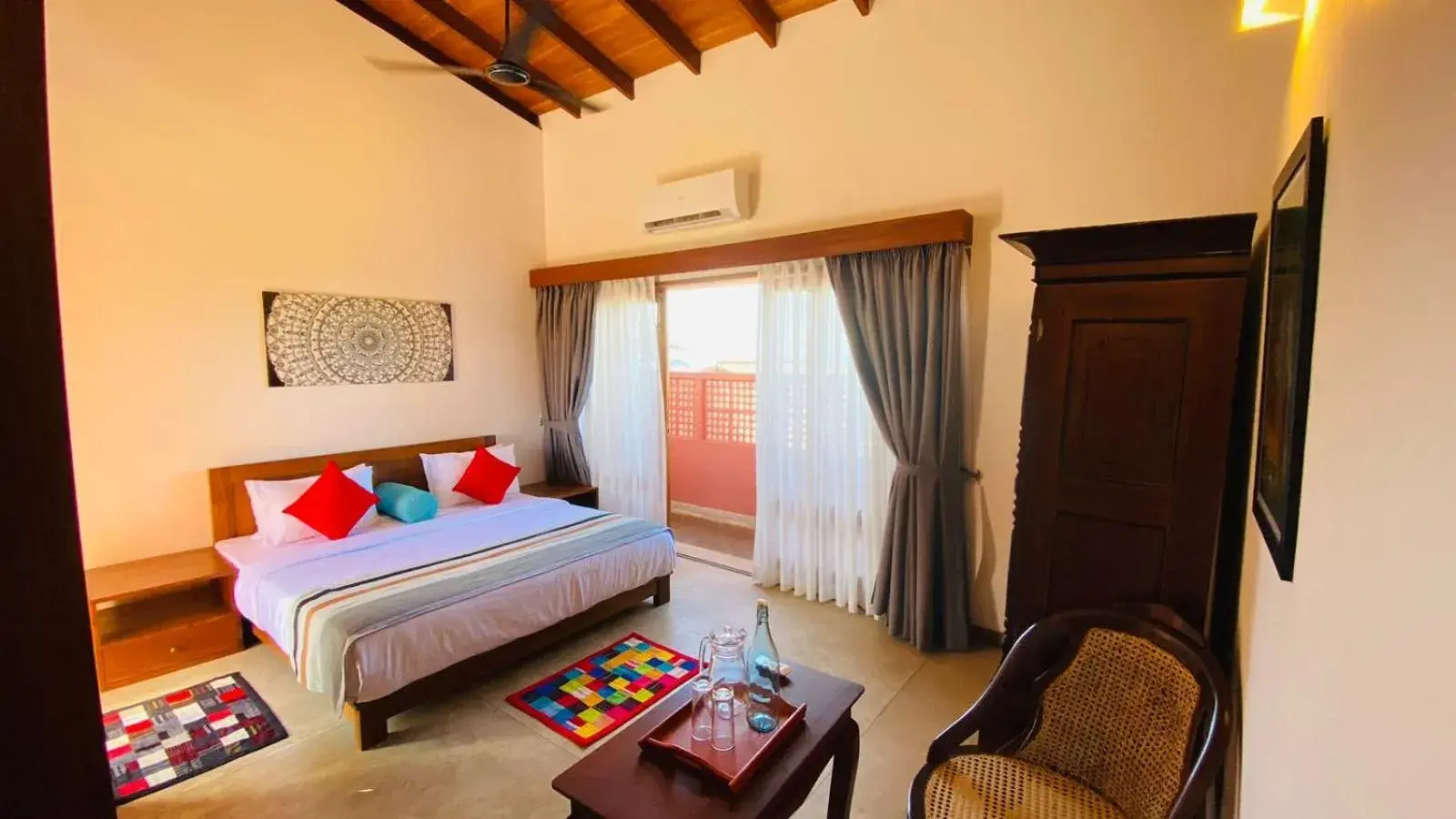 Deluxe Double Room with Balcony in The Tea Library Hikkaduwa Deluxe Double Room with Balcony in The Tea Library Hikkaduwa