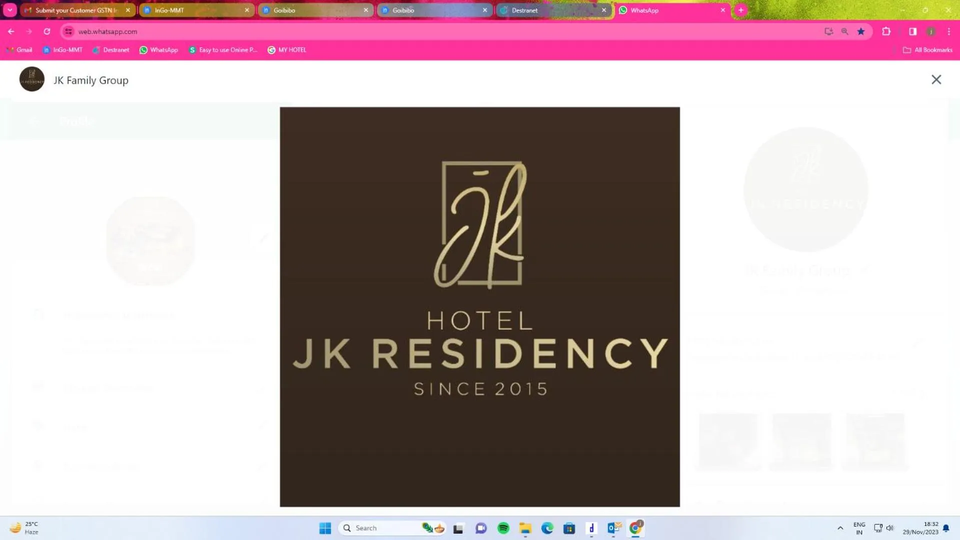 Property logo or sign in Hotel Jk Residency
