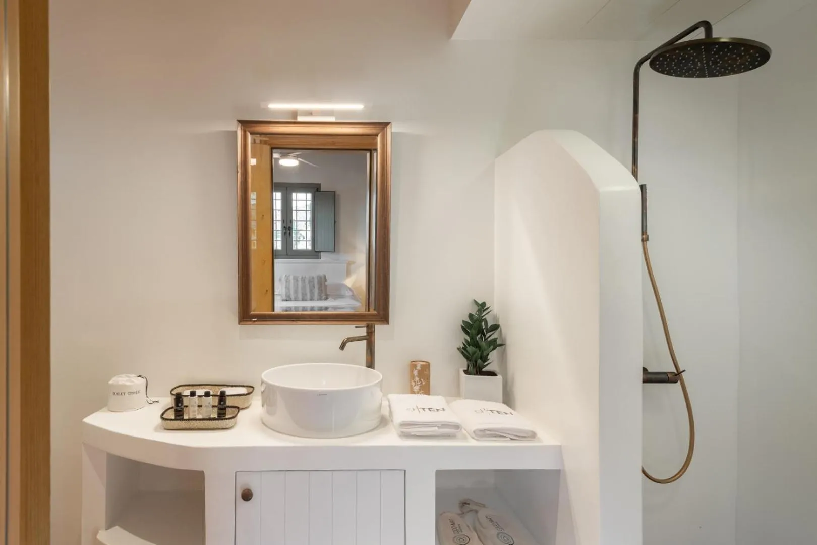 Shower in St-Ten Stone Built Village