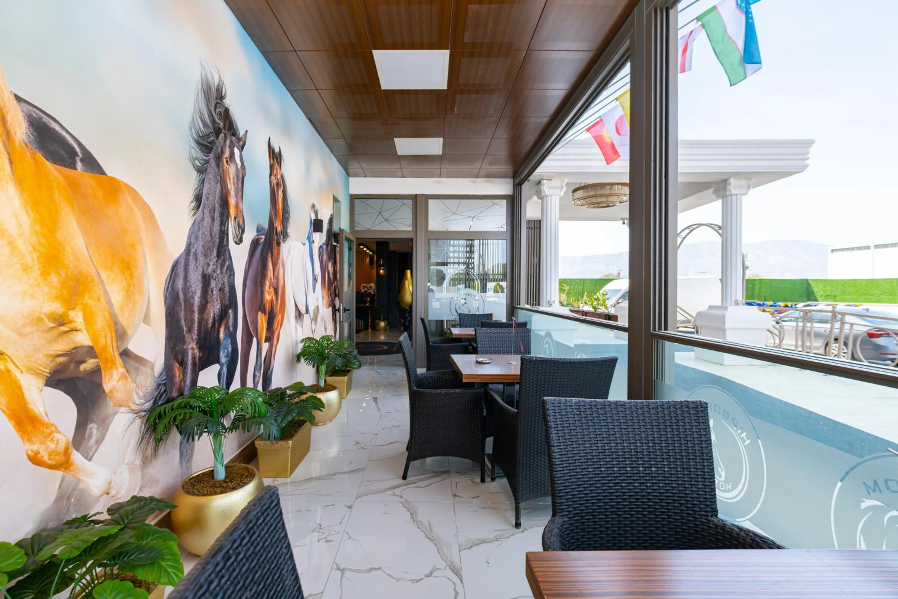 Seating area in Hipodrom Hotel