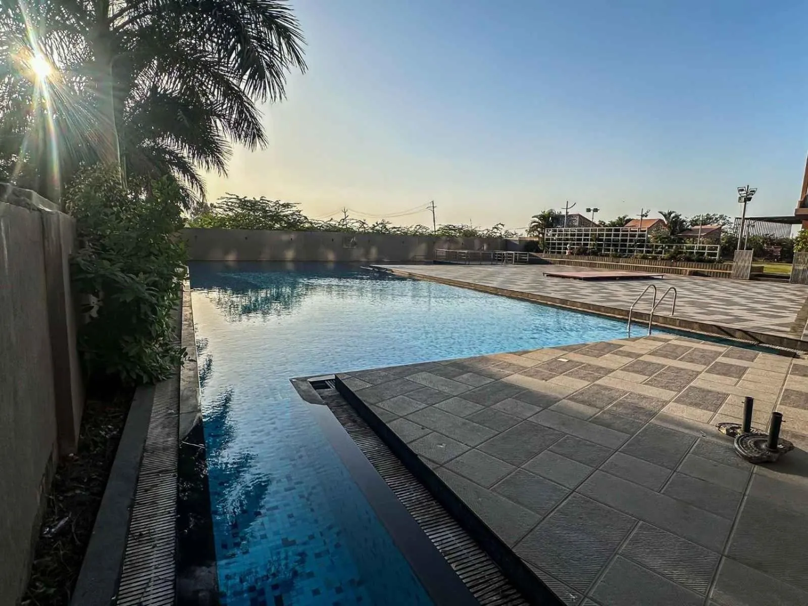 Swimming pool in Ambition studio apartment at weekend address