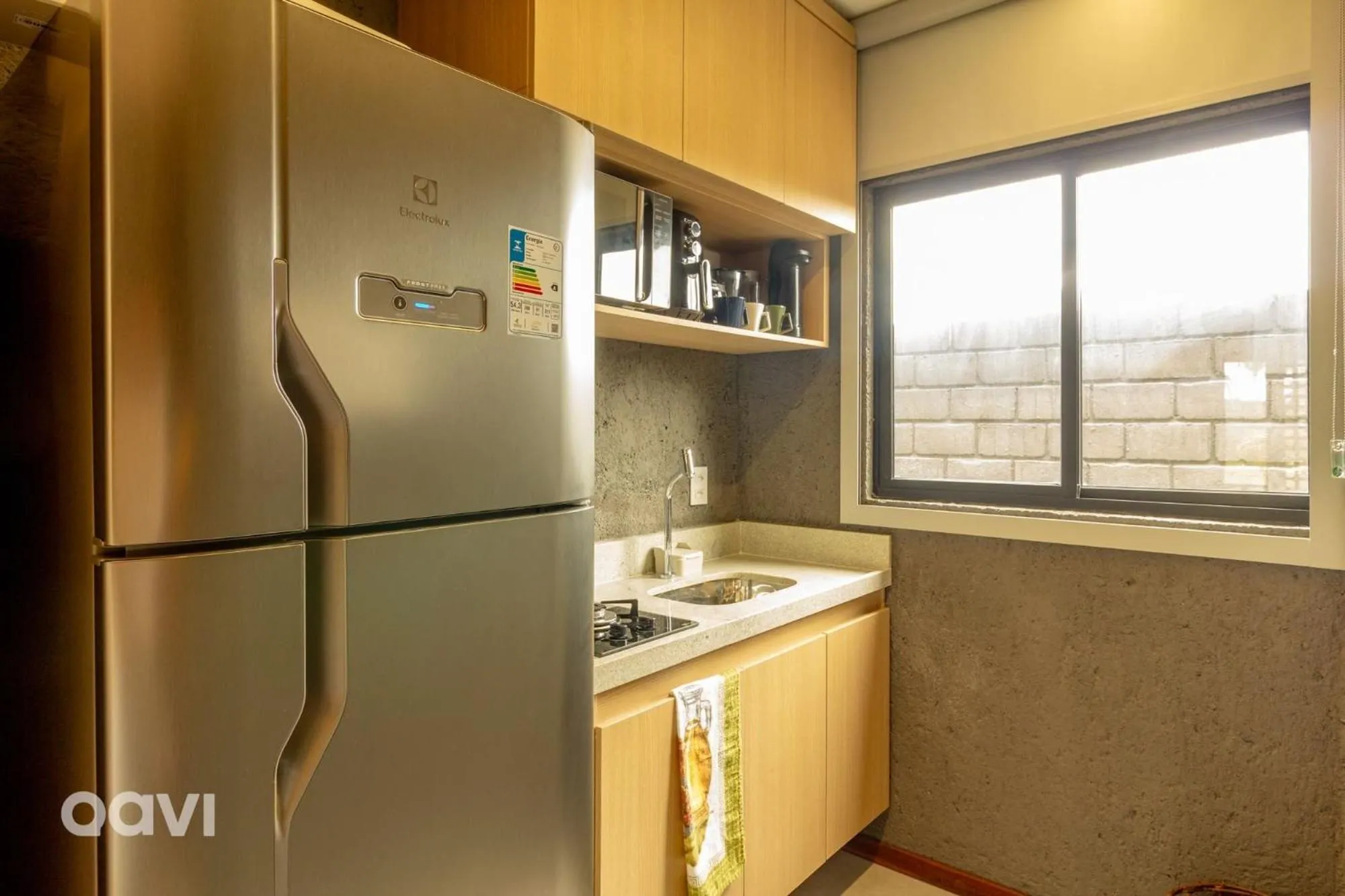 Kitchen or kitchenette in Villas Manatee Milagres por Quarto à Vista