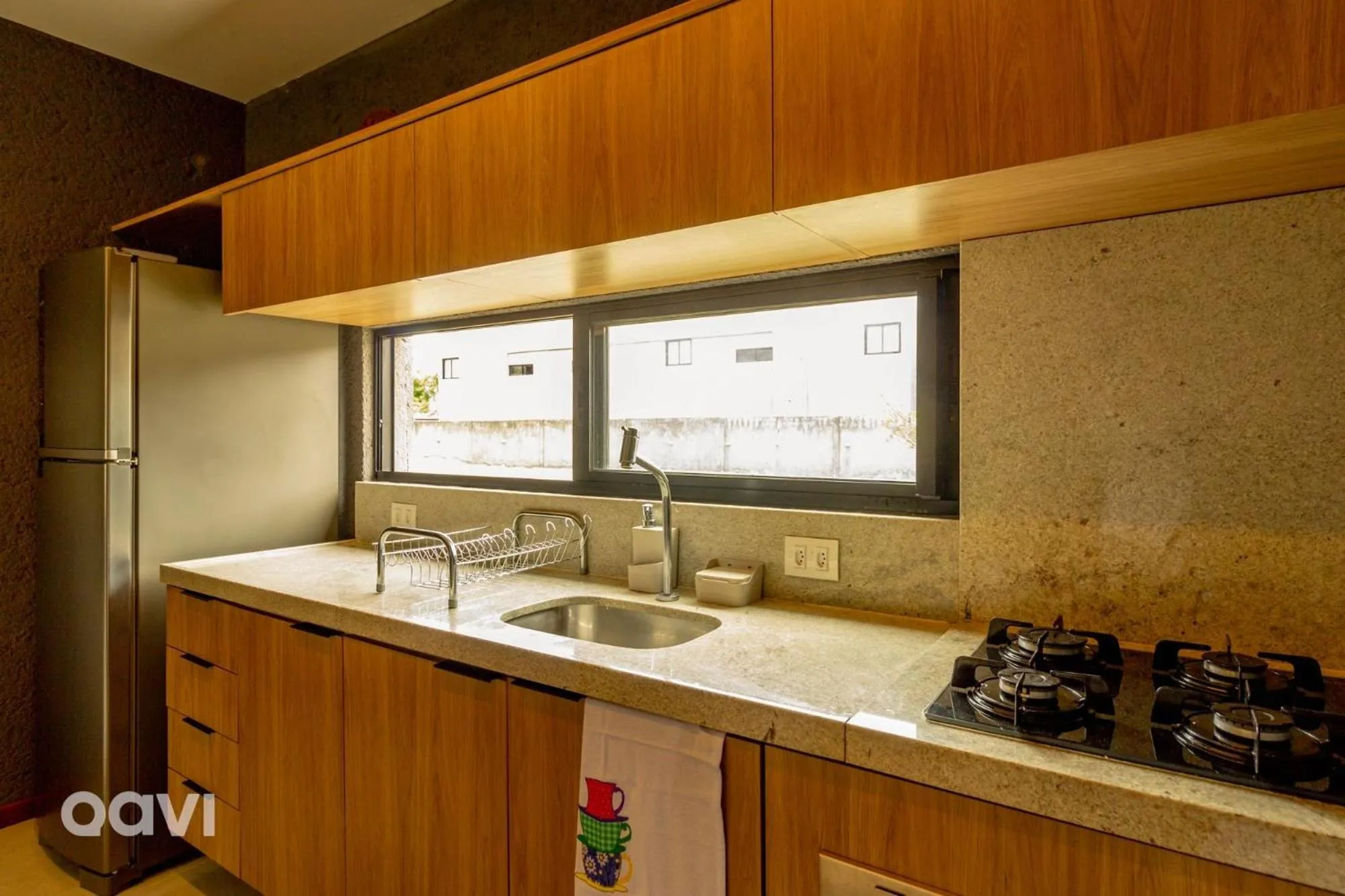 Kitchen or kitchenette in Villas Manatee Milagres por Quarto à Vista