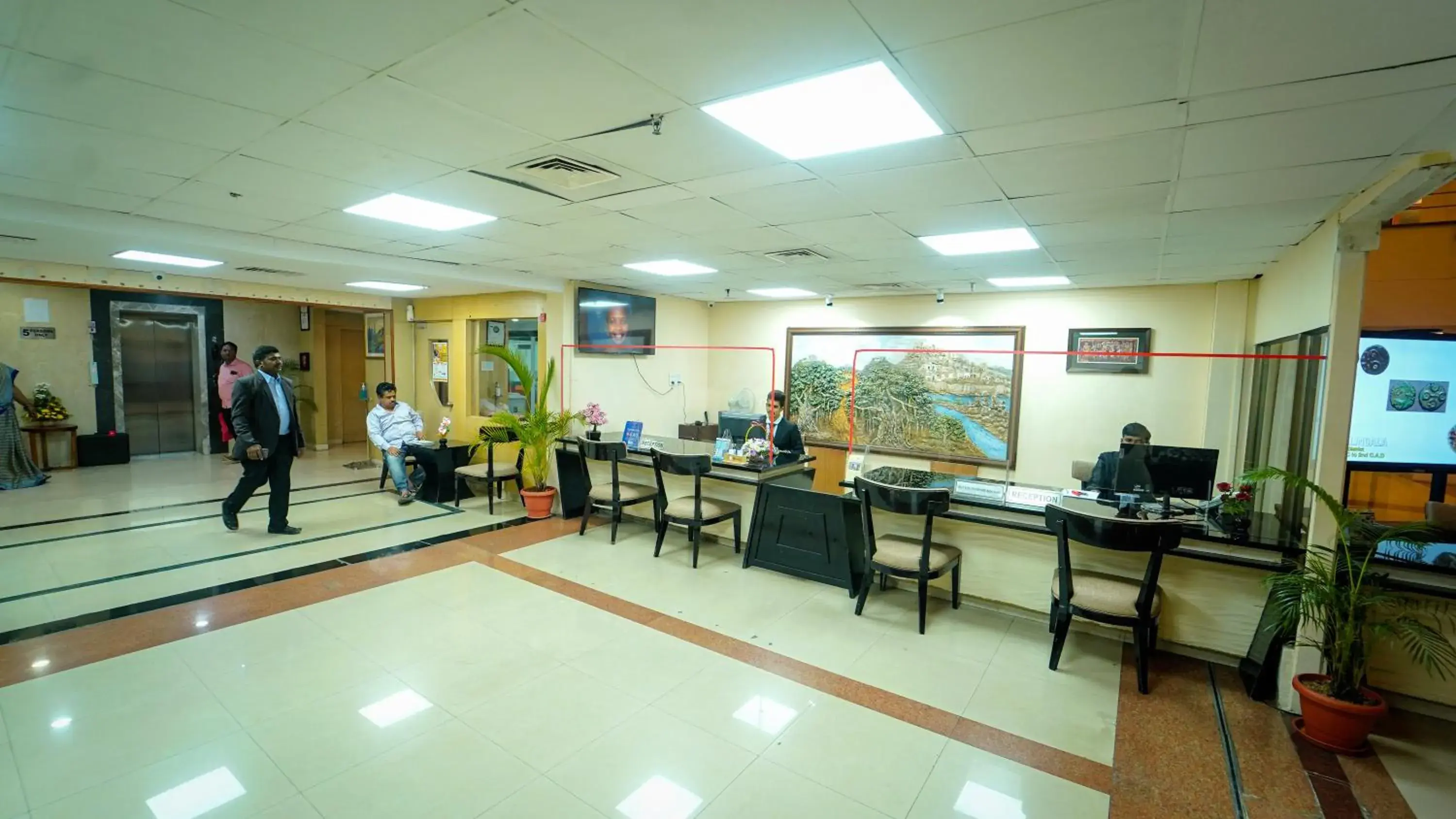 Lobby or reception in Hotel the Plaza Lobby or reception in Hotel the Plaza