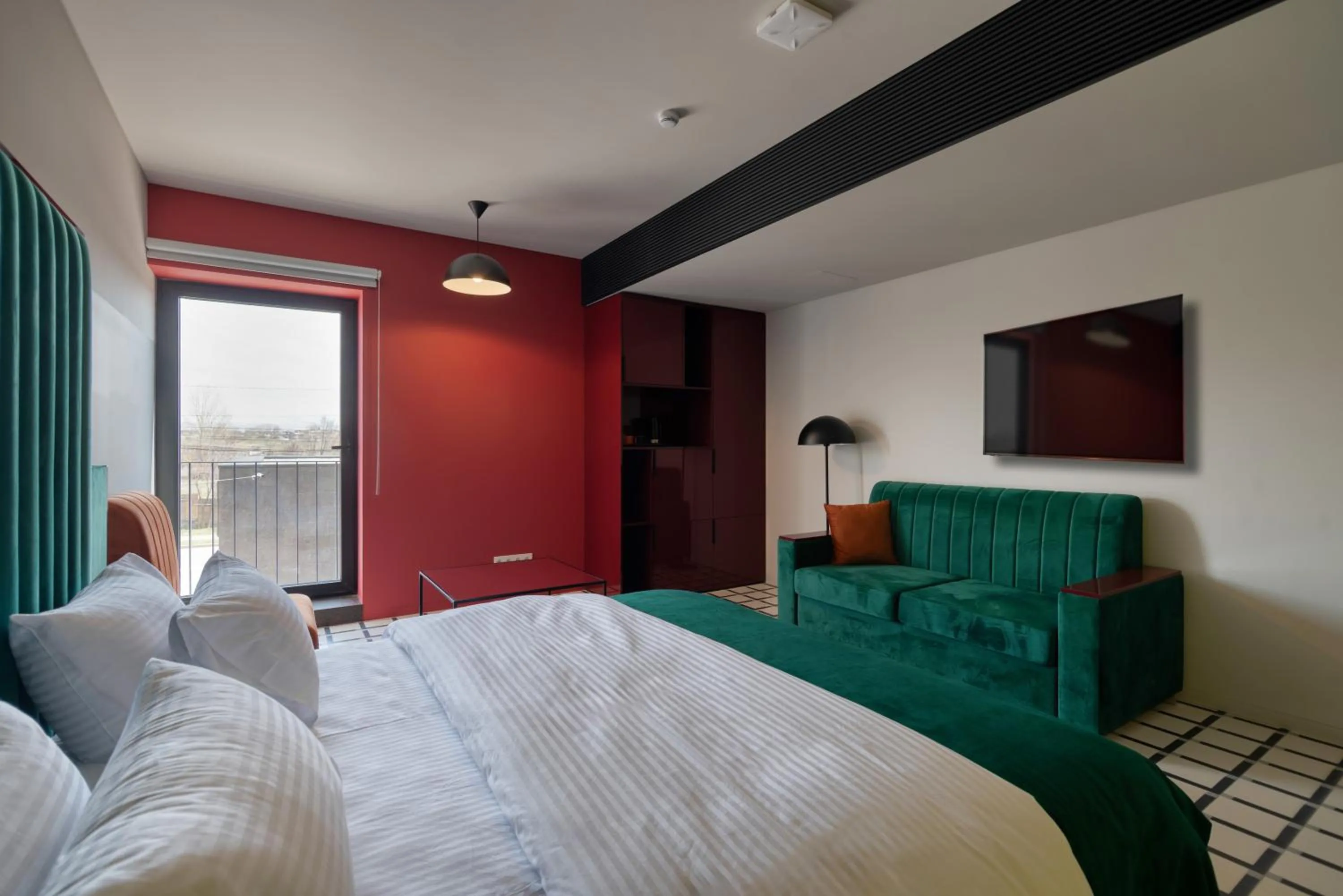 Bed in Manifest Restaurant and Hotel Gyumri