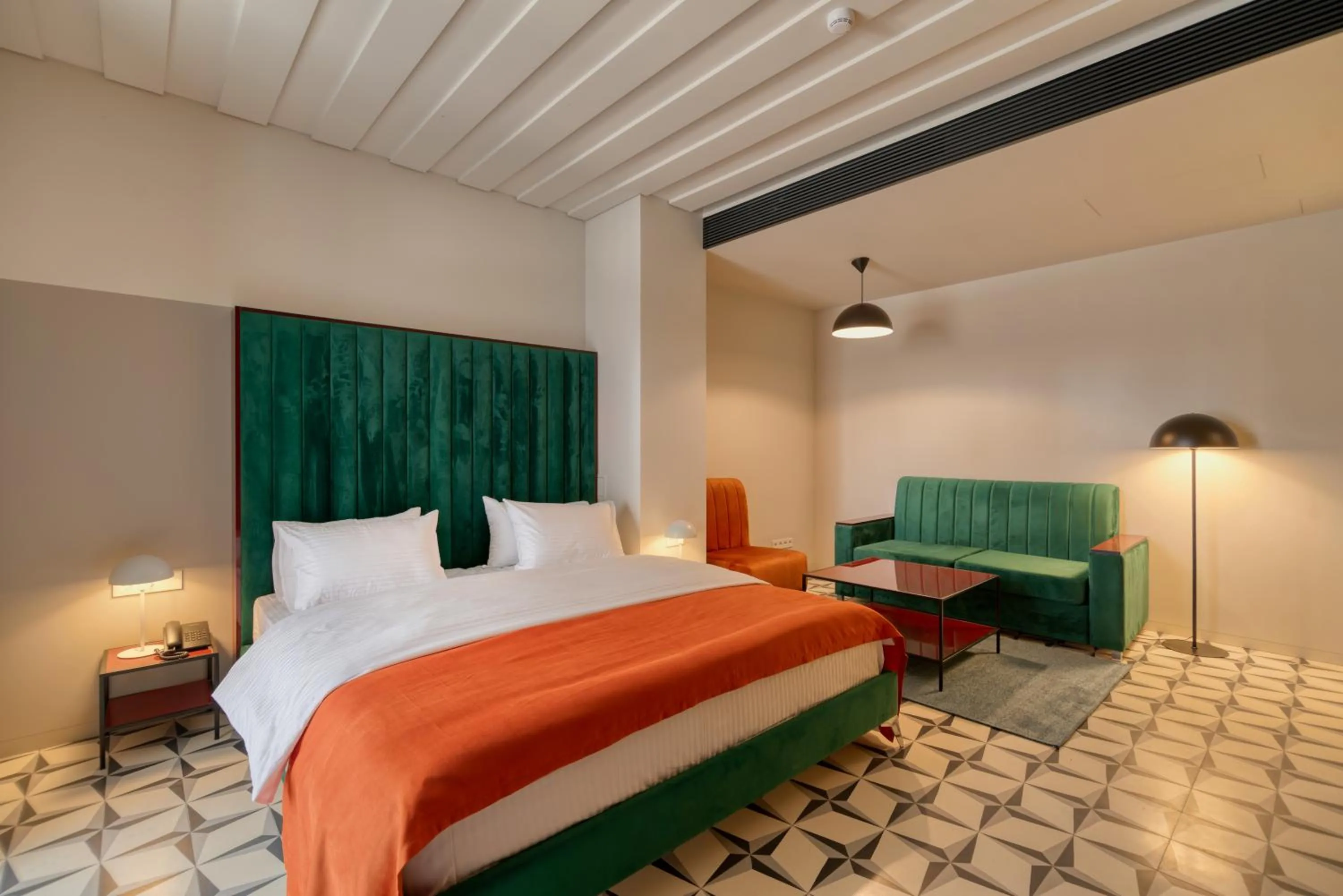 Bed in Manifest Restaurant and Hotel Gyumri