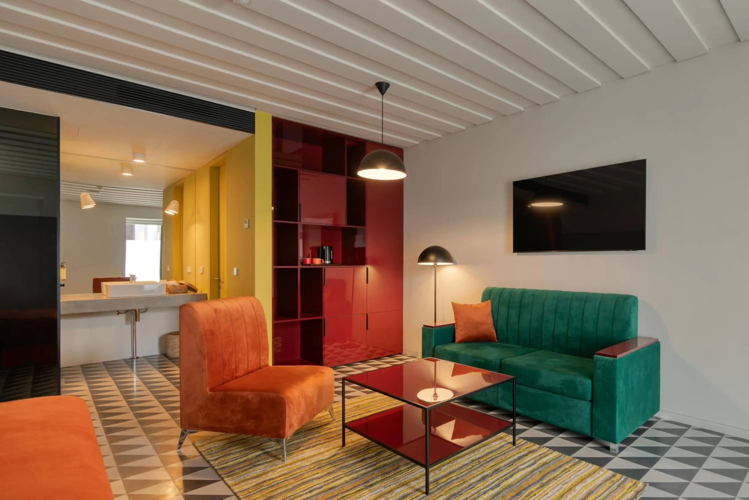 Seating area in Manifest Restaurant and Hotel Gyumri