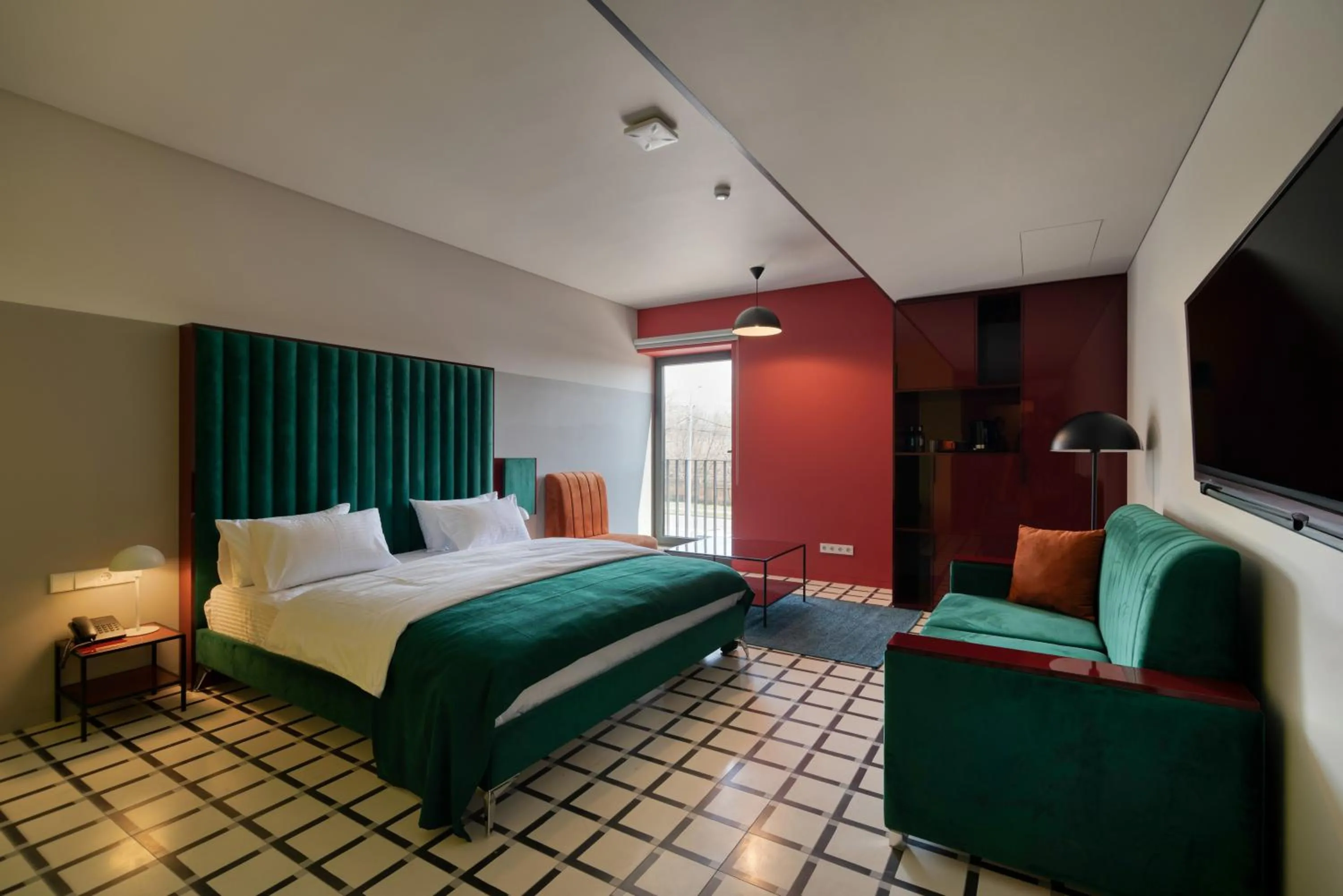 Bed in Manifest Restaurant and Hotel Gyumri