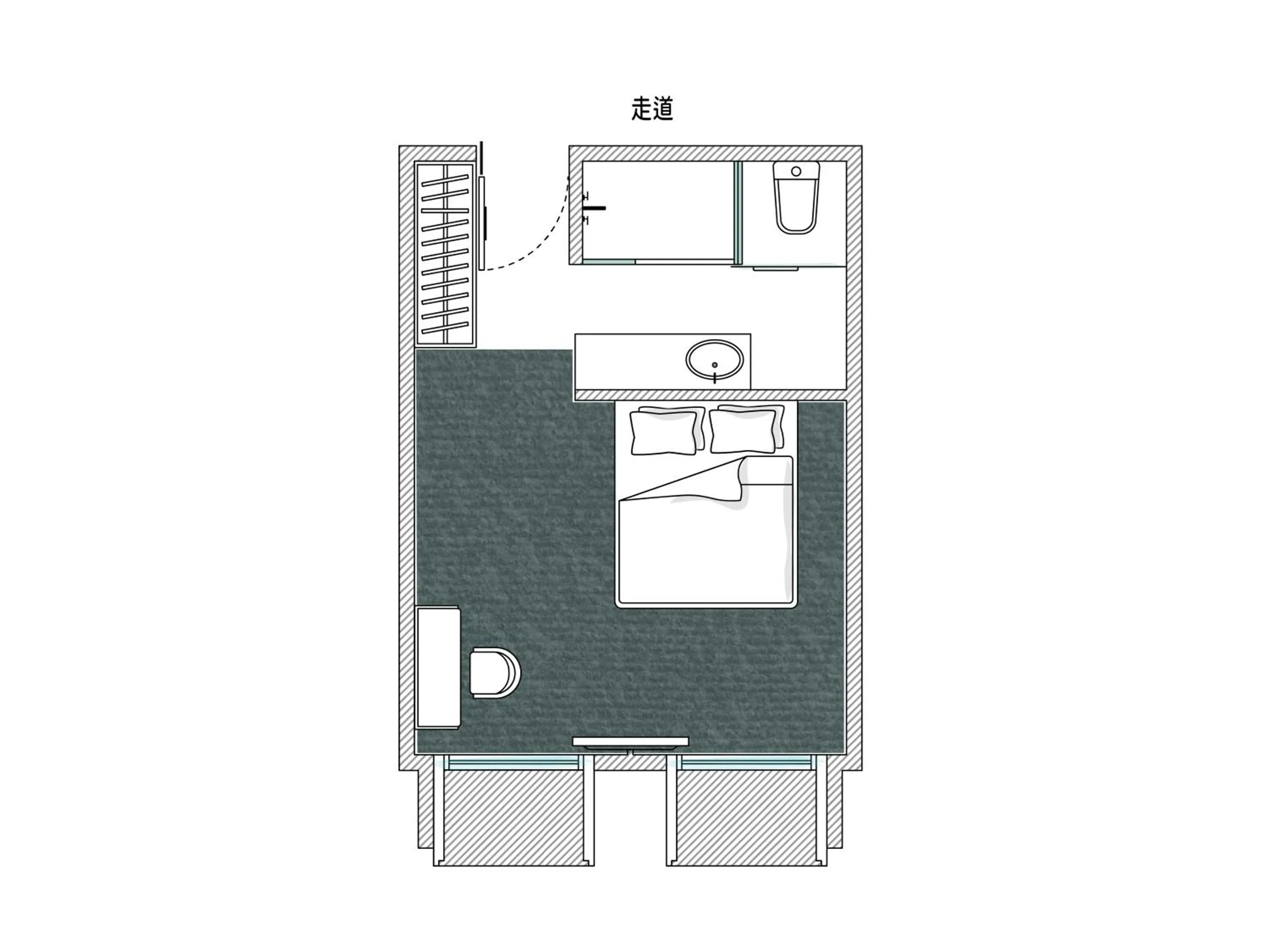 Floor plan in OOD Hotel Taipei HangZhou