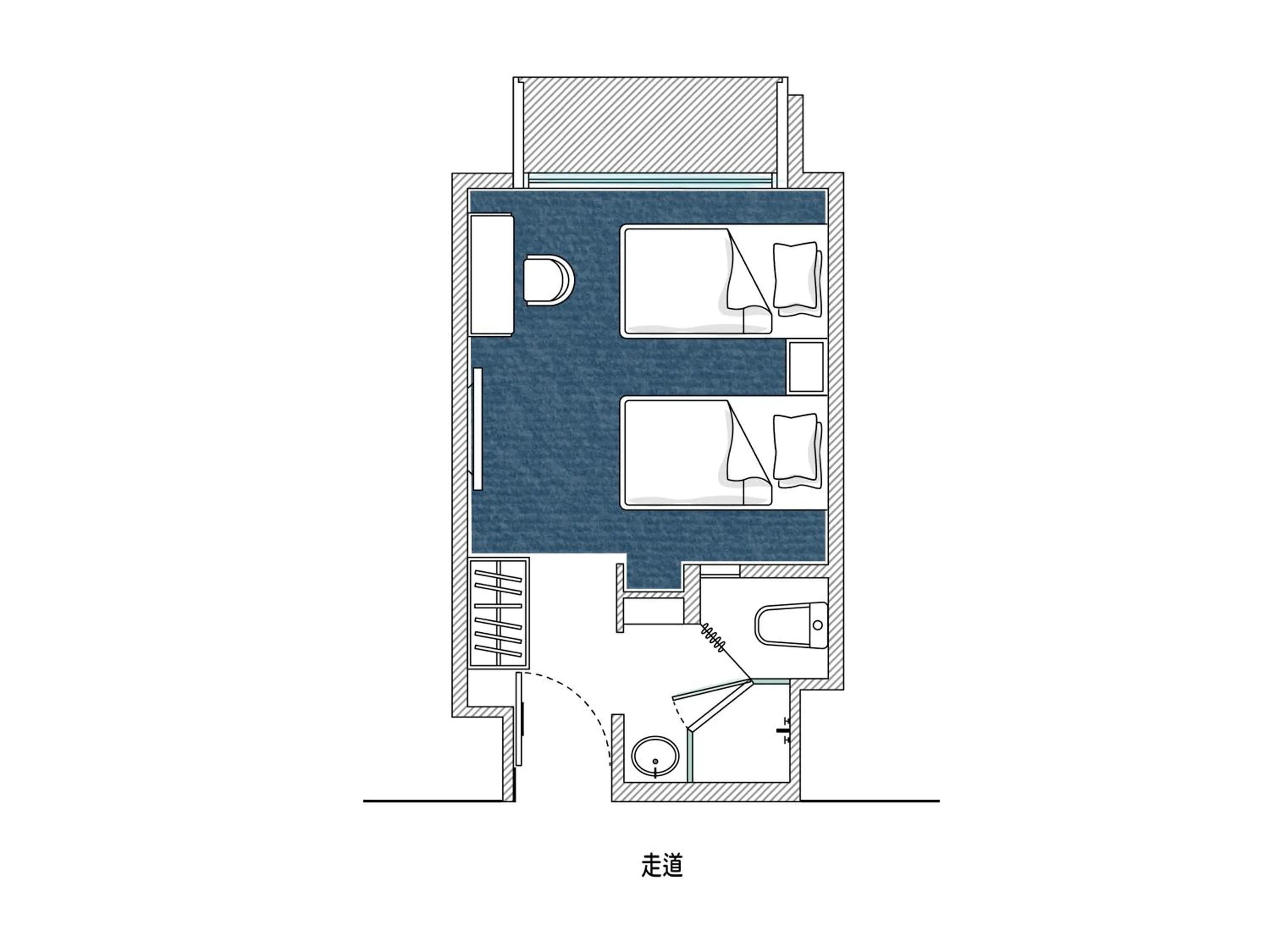 Floor plan in OOD Hotel Taipei HangZhou