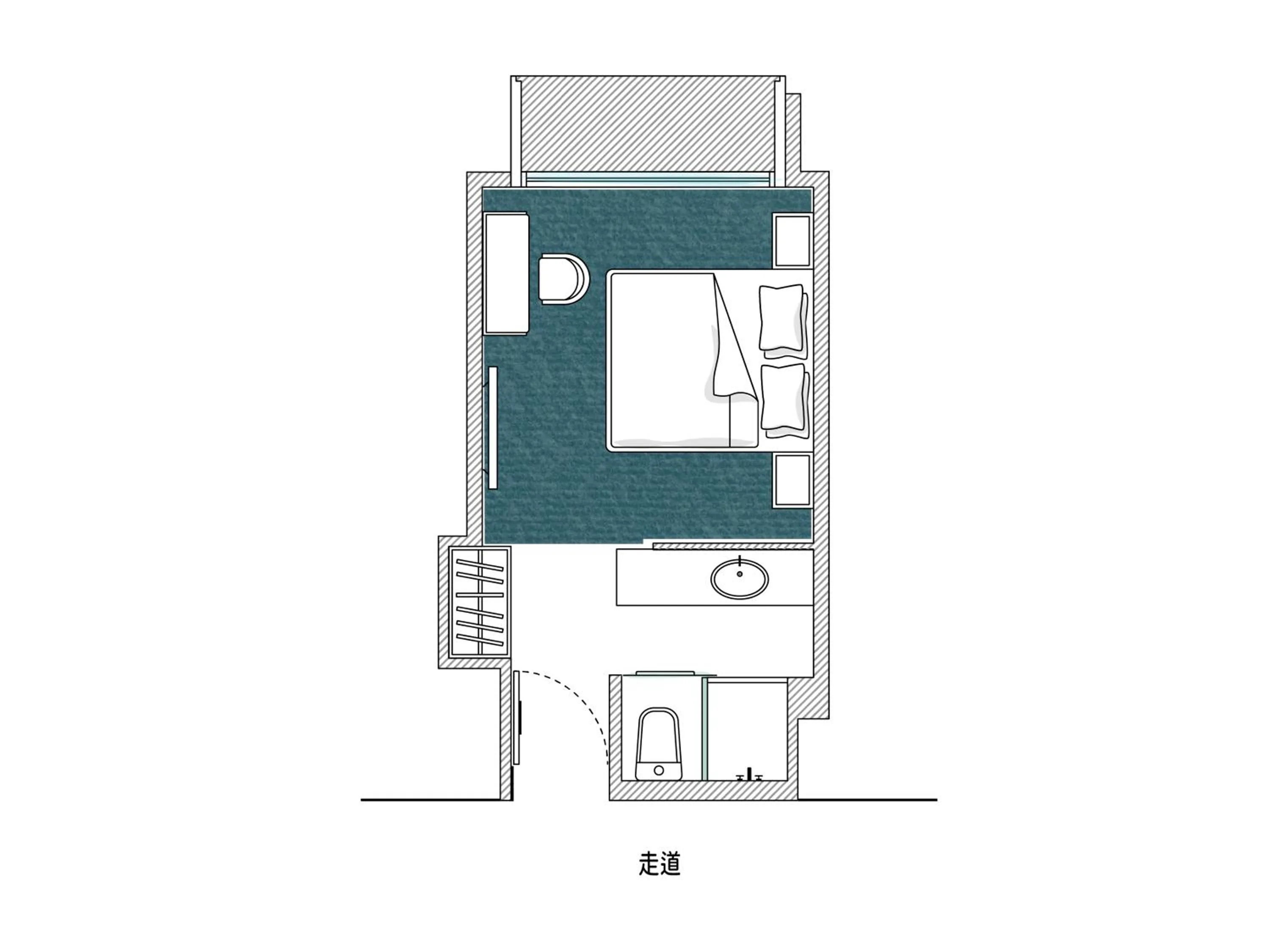 Floor plan in OOD Hotel Taipei HangZhou