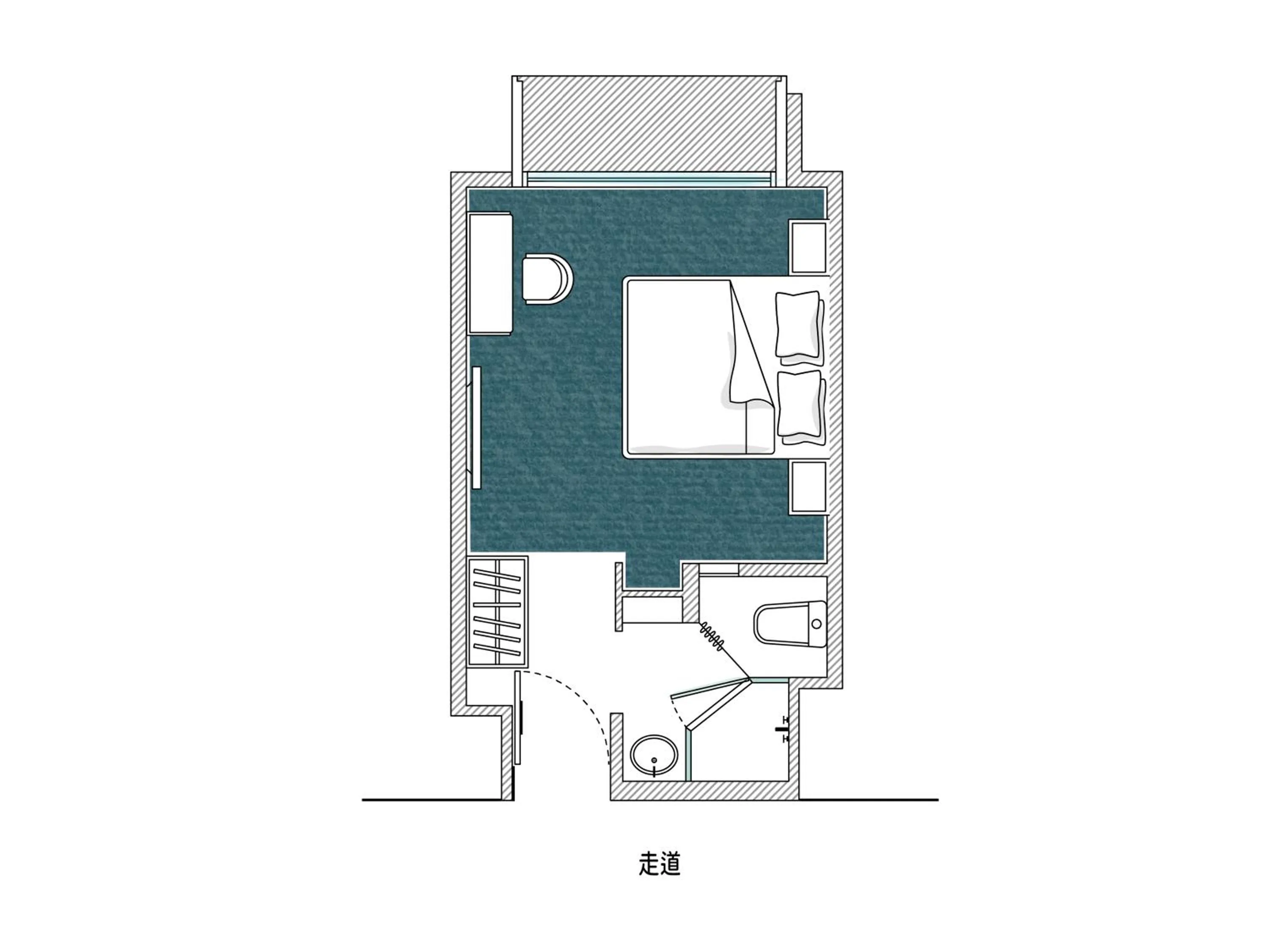 Floor plan in OOD Hotel Taipei HangZhou