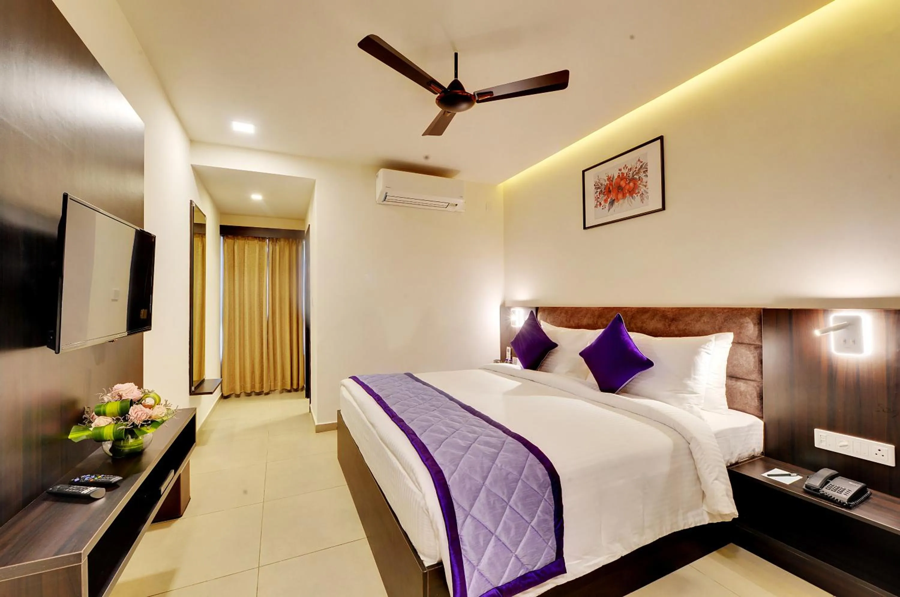 Bed in The Lavender Hotel