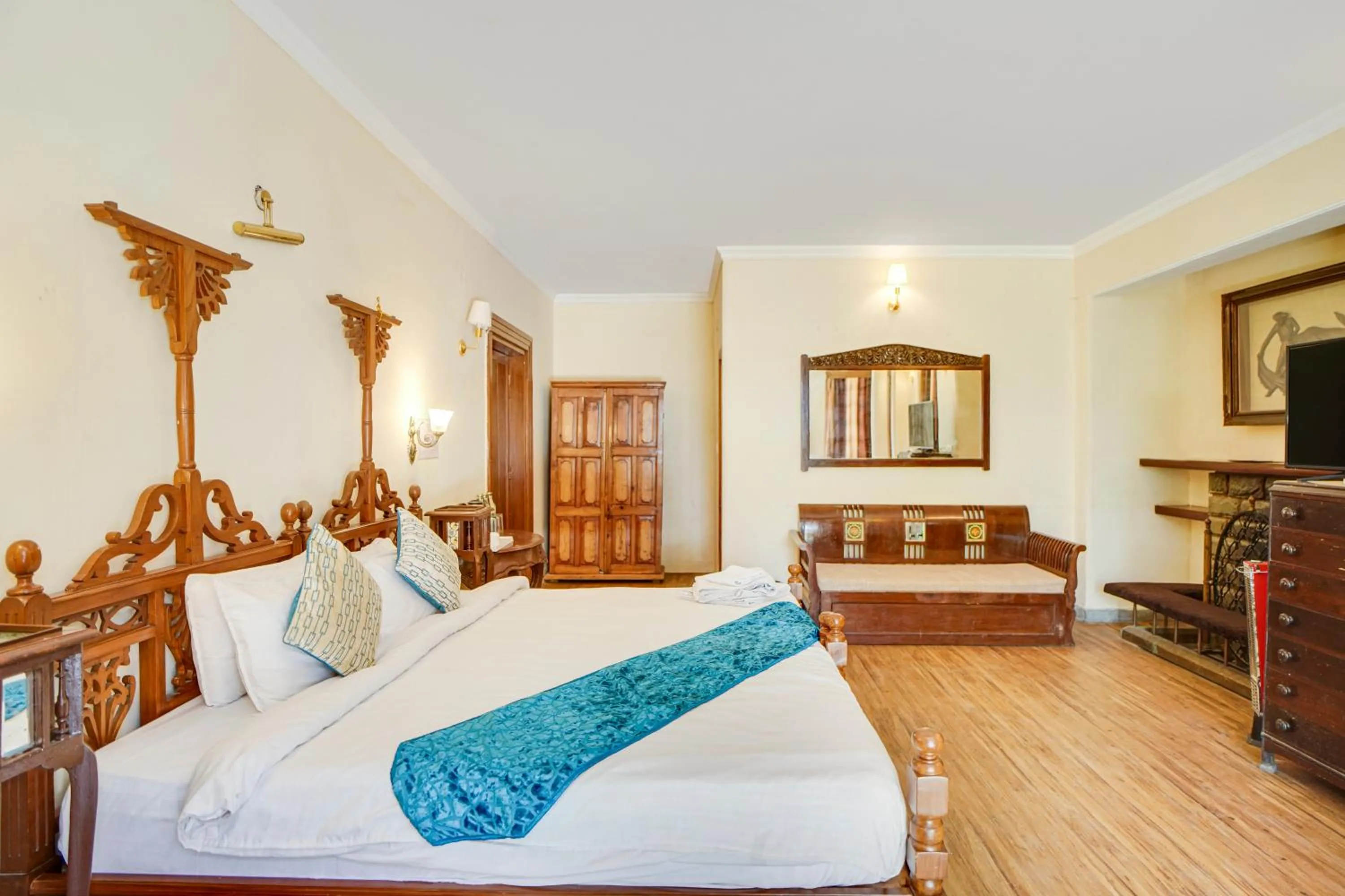 Bed in Shimla British Resort