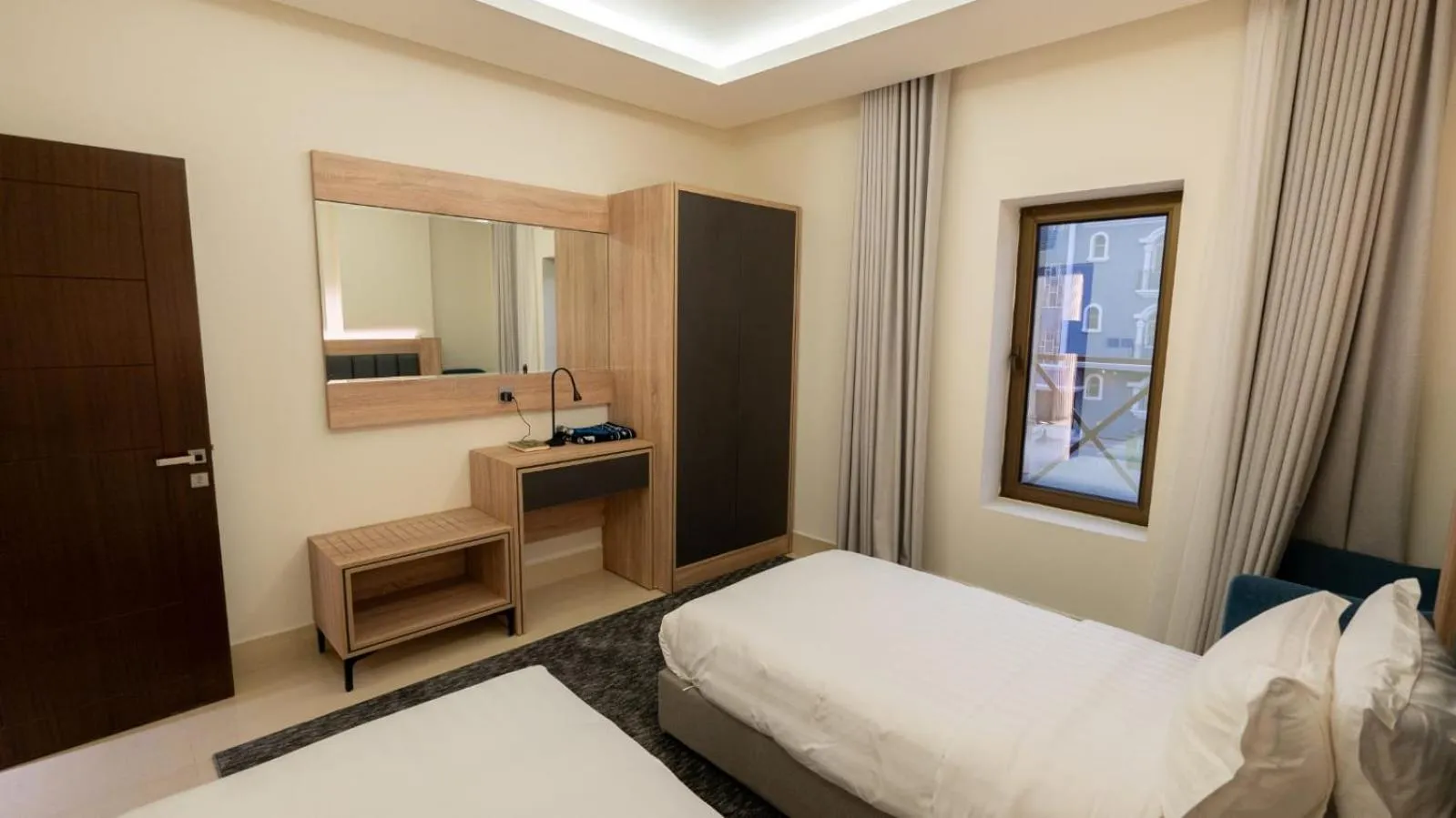 Bedroom, Bed in Maskan Alolya Serviced Apartment