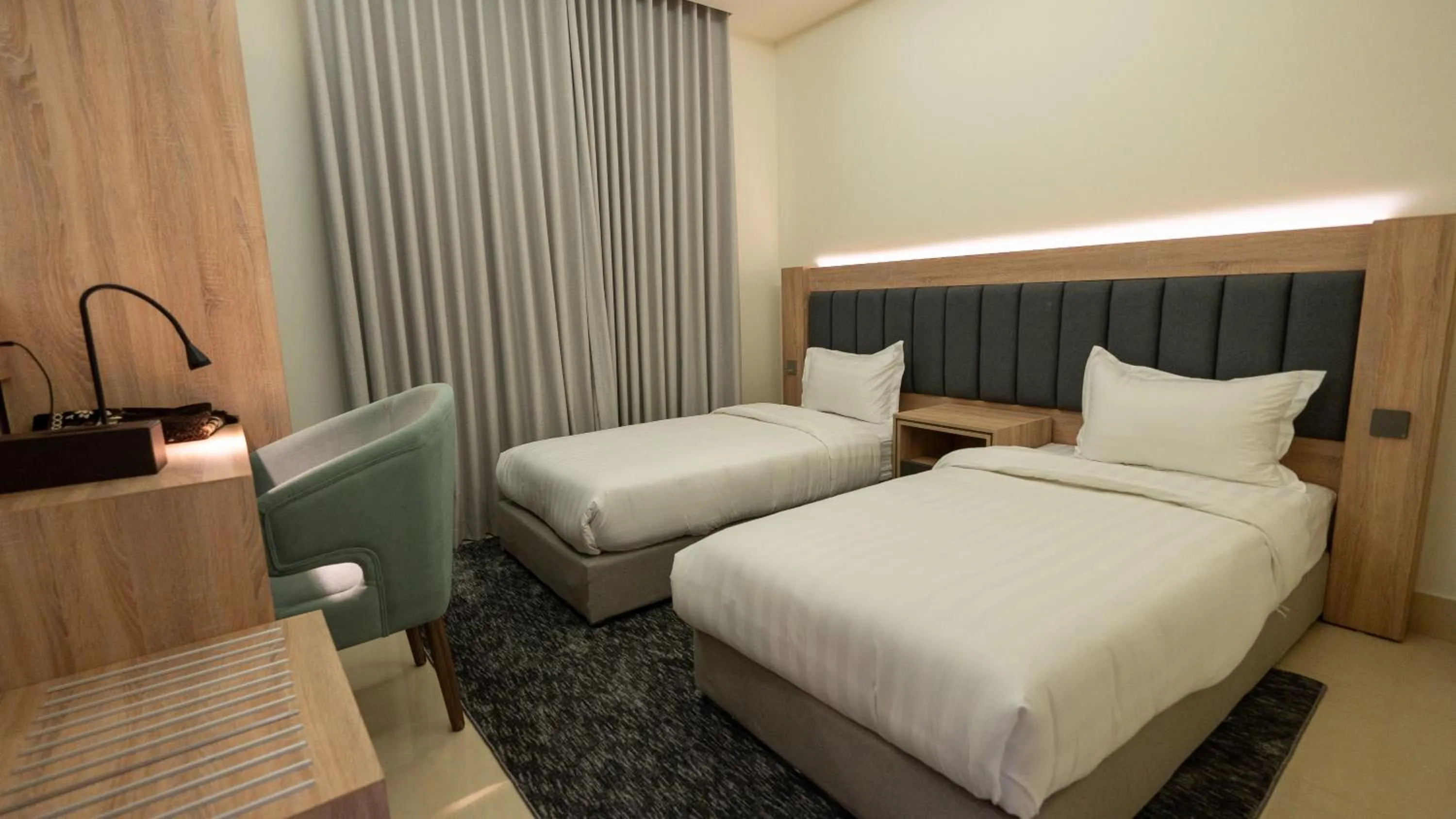 Bedroom, Bed in Maskan Alolya Serviced Apartment