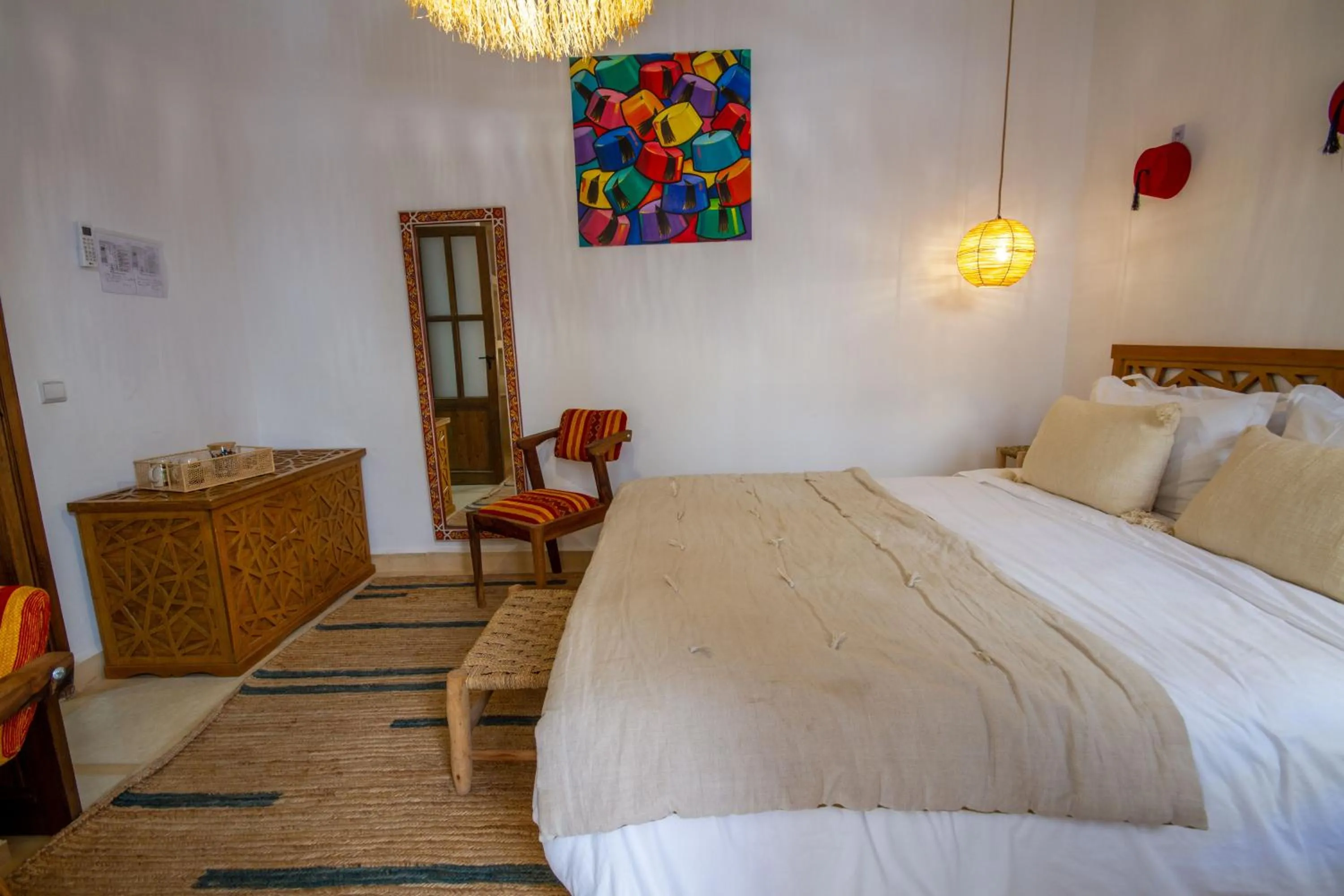 Bed in Riad Bab Aljana