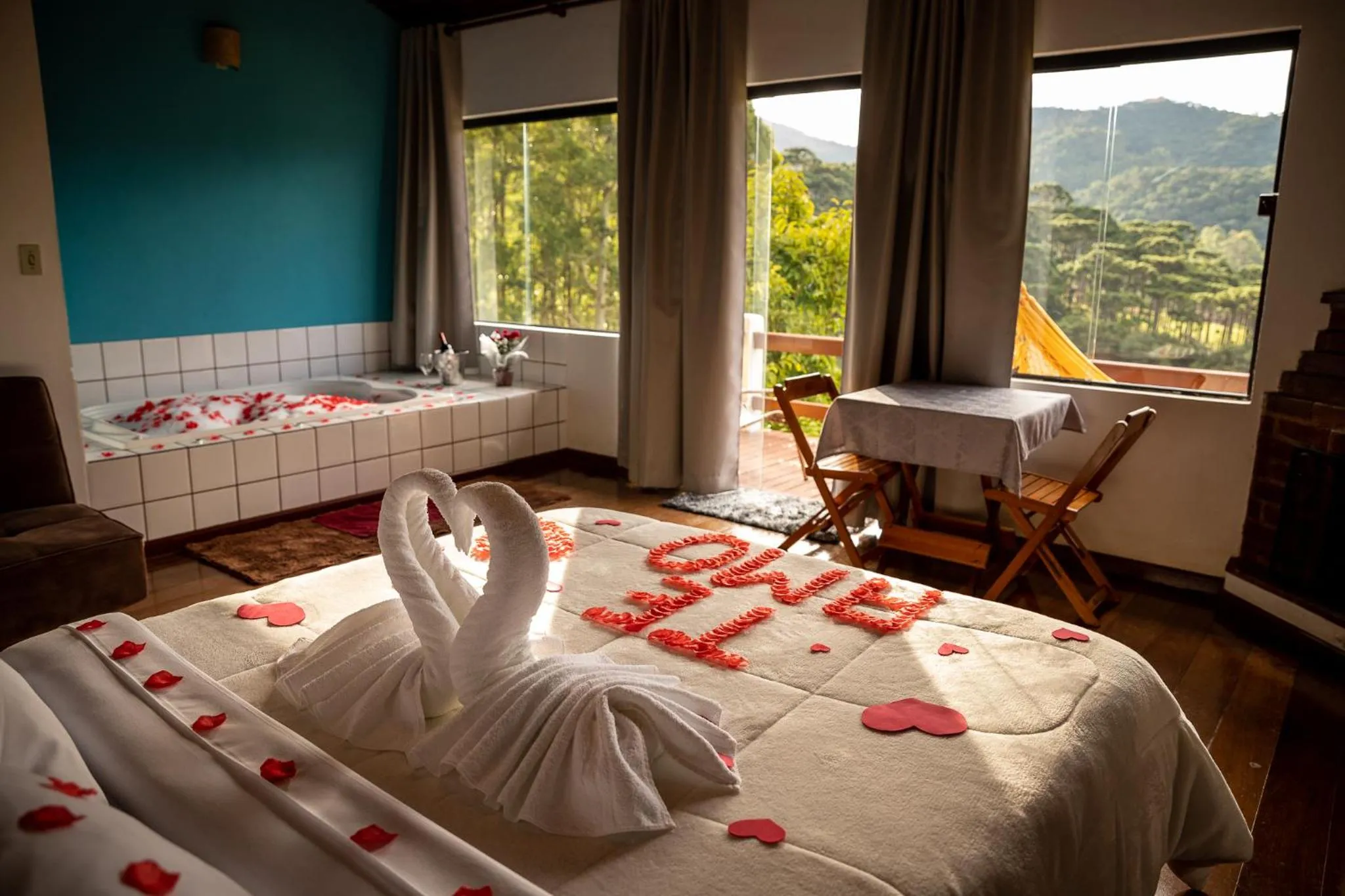 Bed in Pousada Som das Aguas