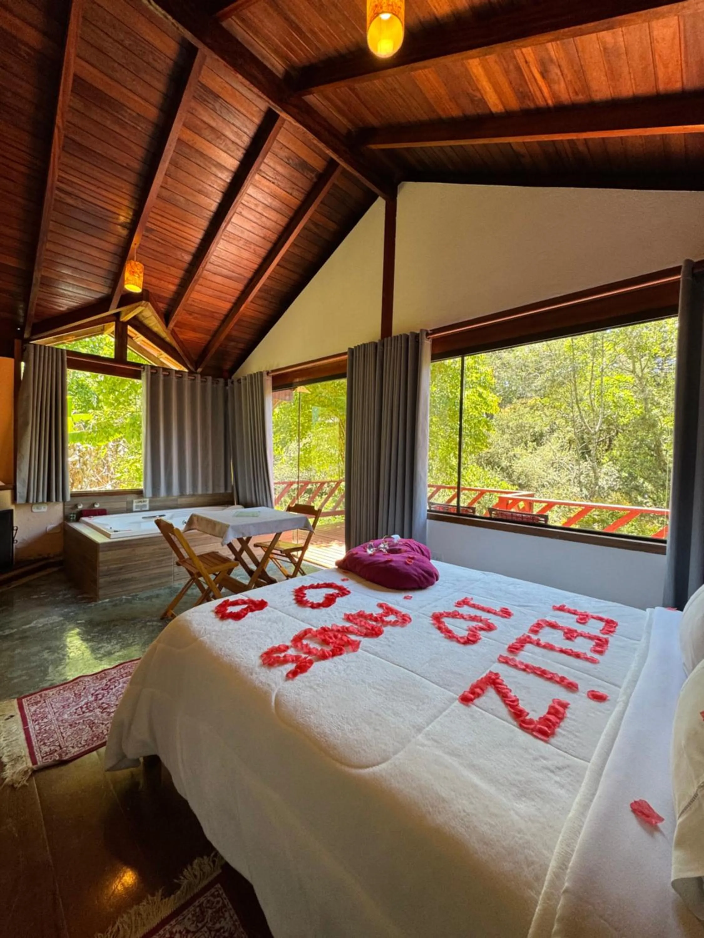 Bed in Pousada Som das Aguas