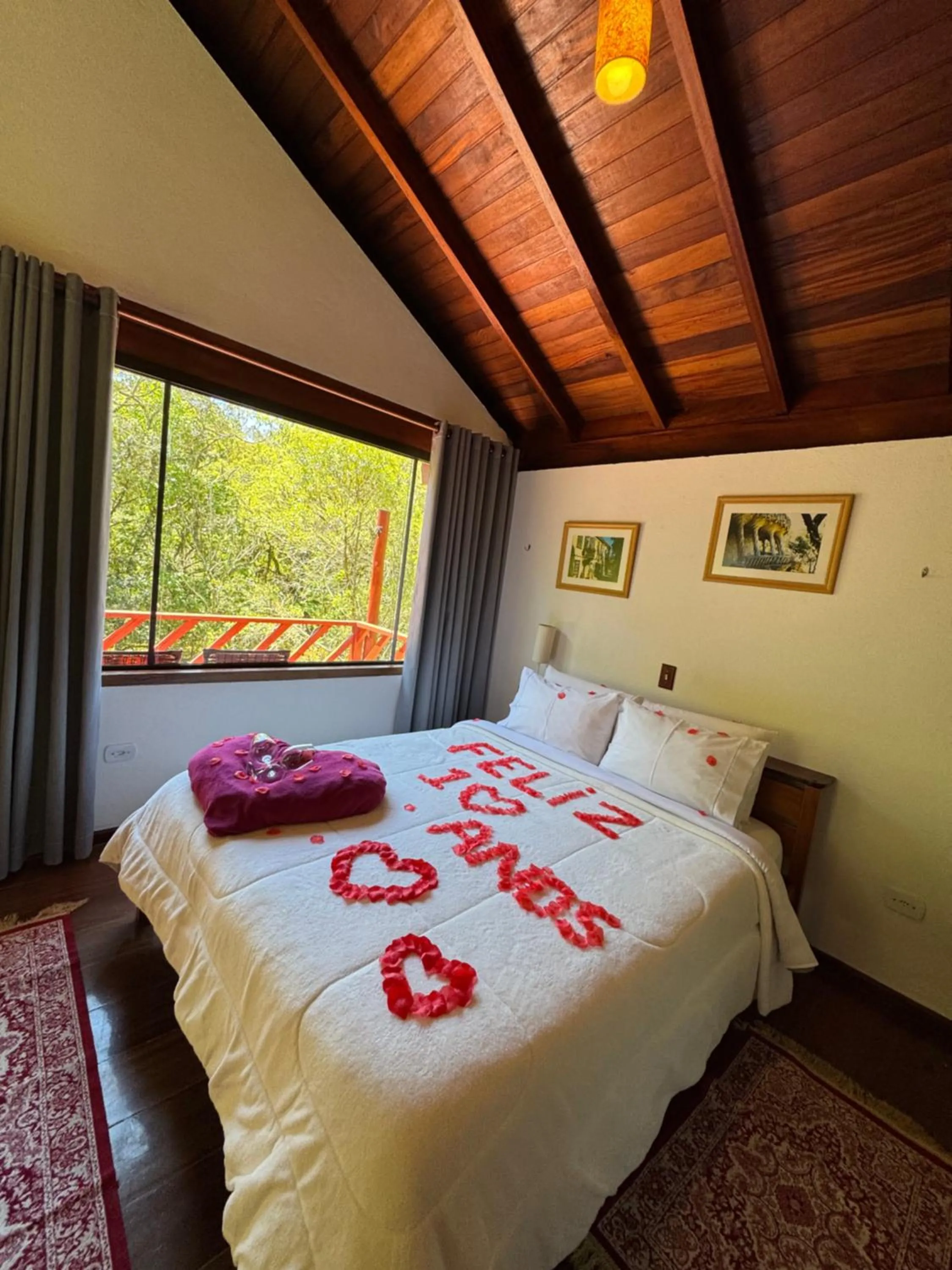 Bed in Pousada Som das Aguas