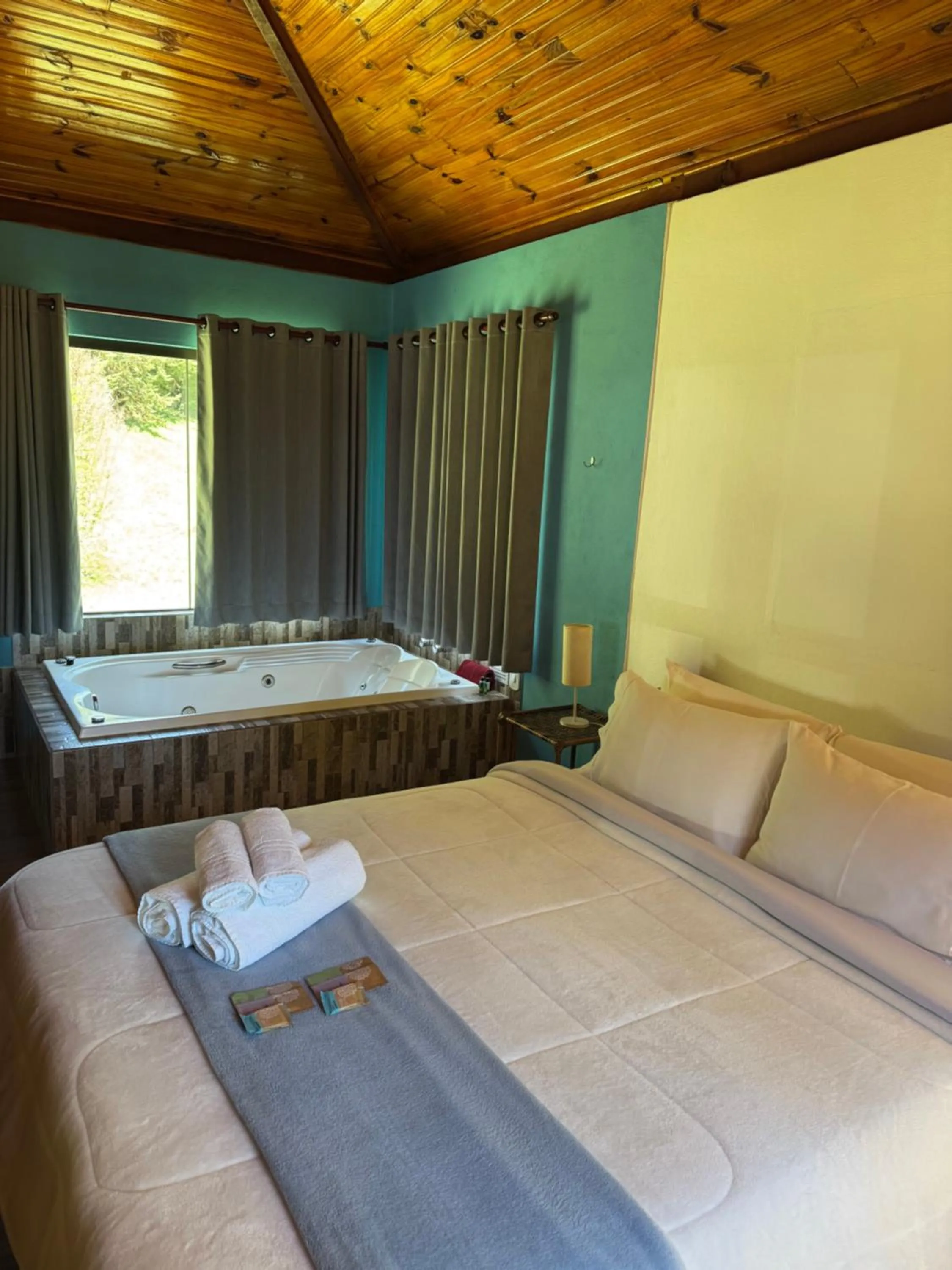 Bed in Pousada Som das Aguas