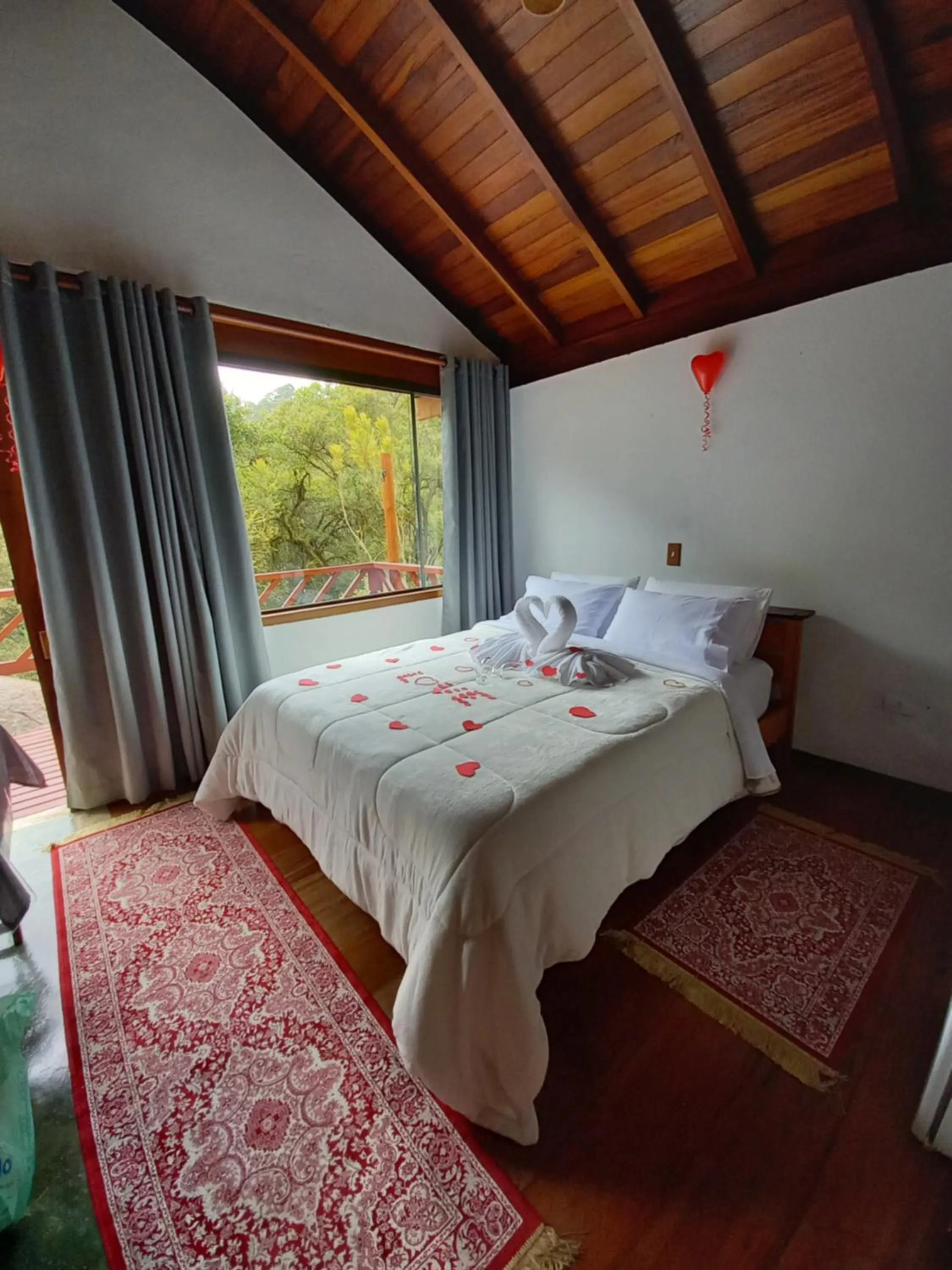 Bed in Pousada Som das Aguas