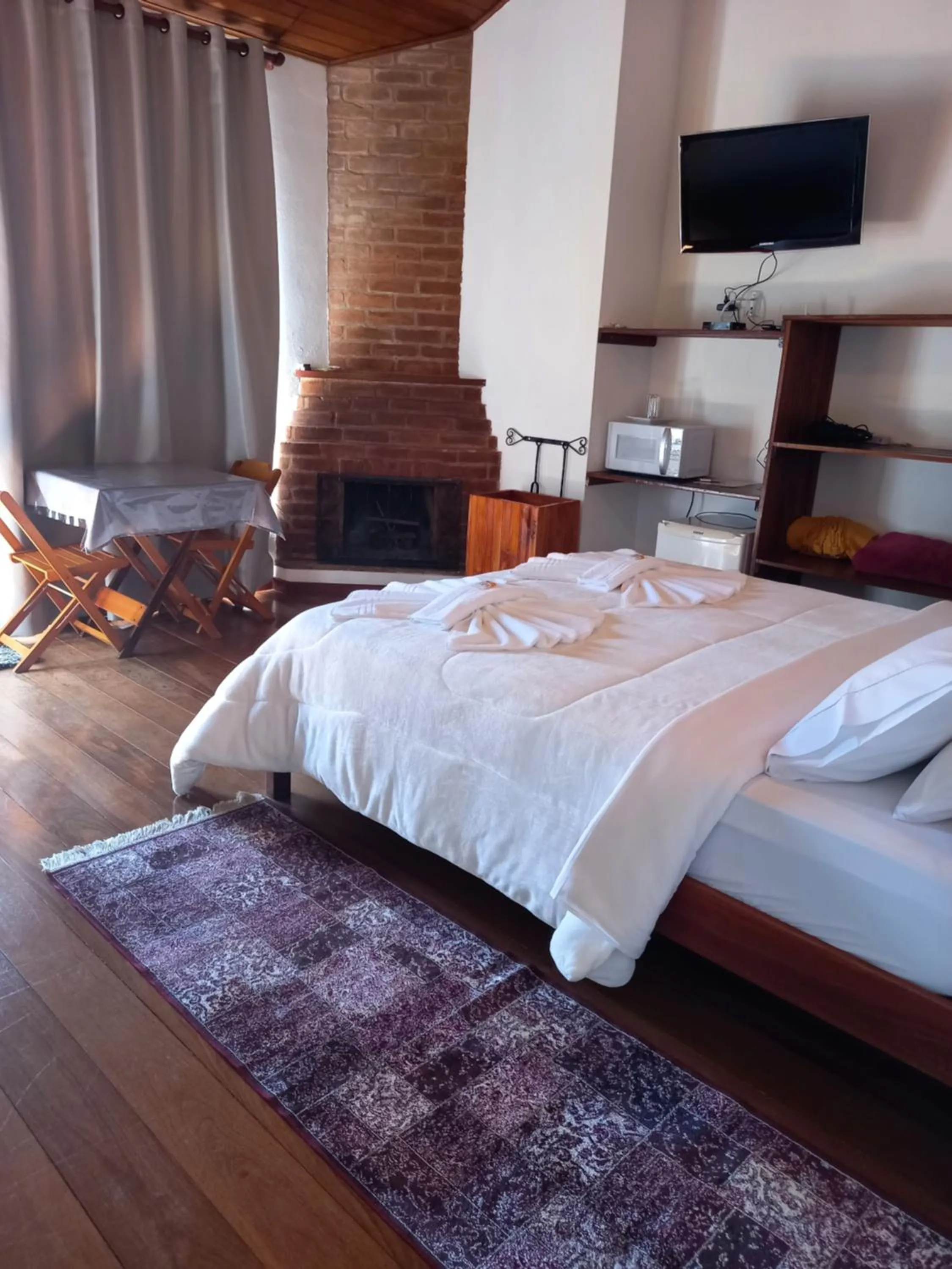 Bed in Pousada Som das Aguas