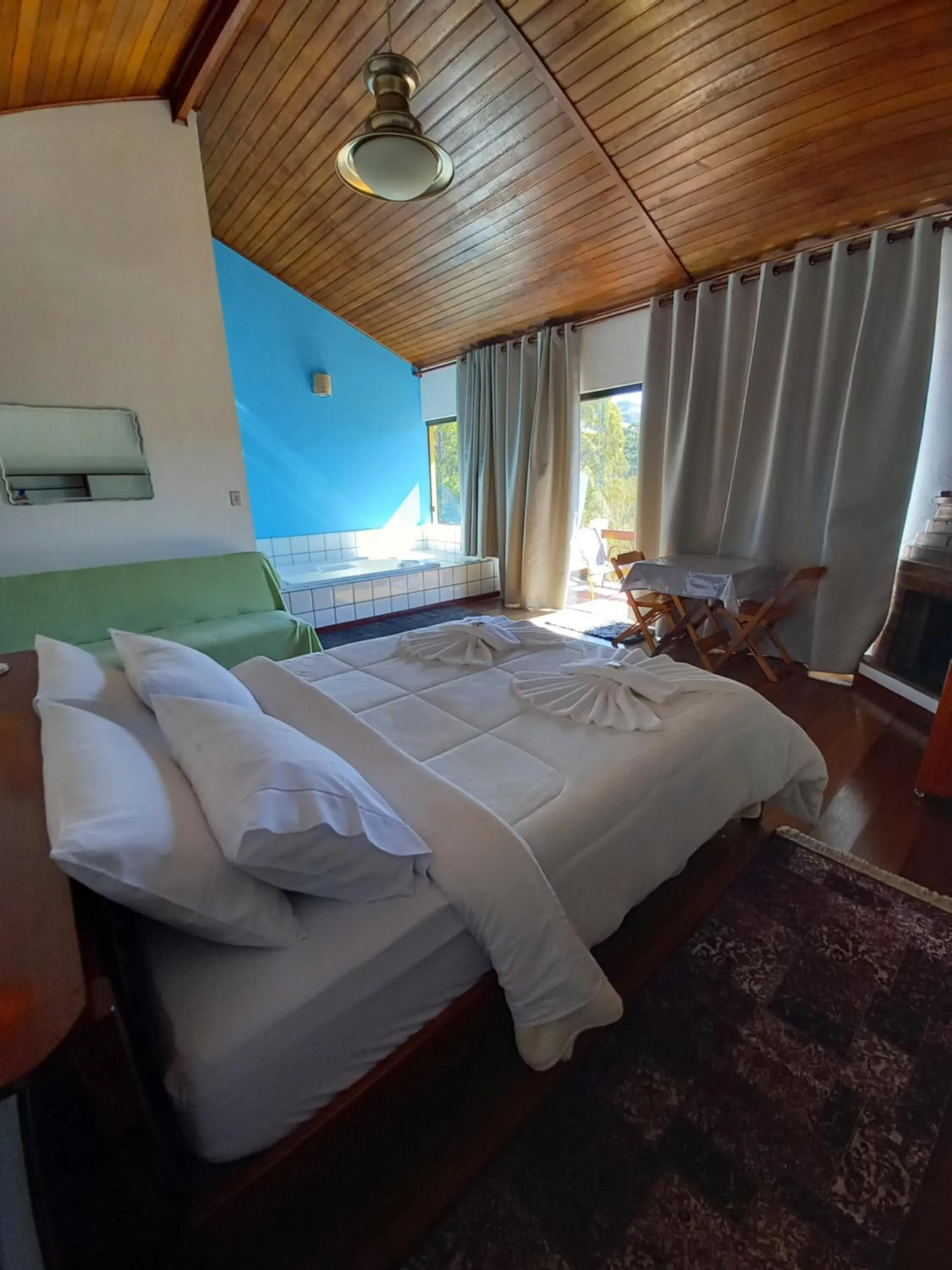 Bed in Pousada Som das Aguas